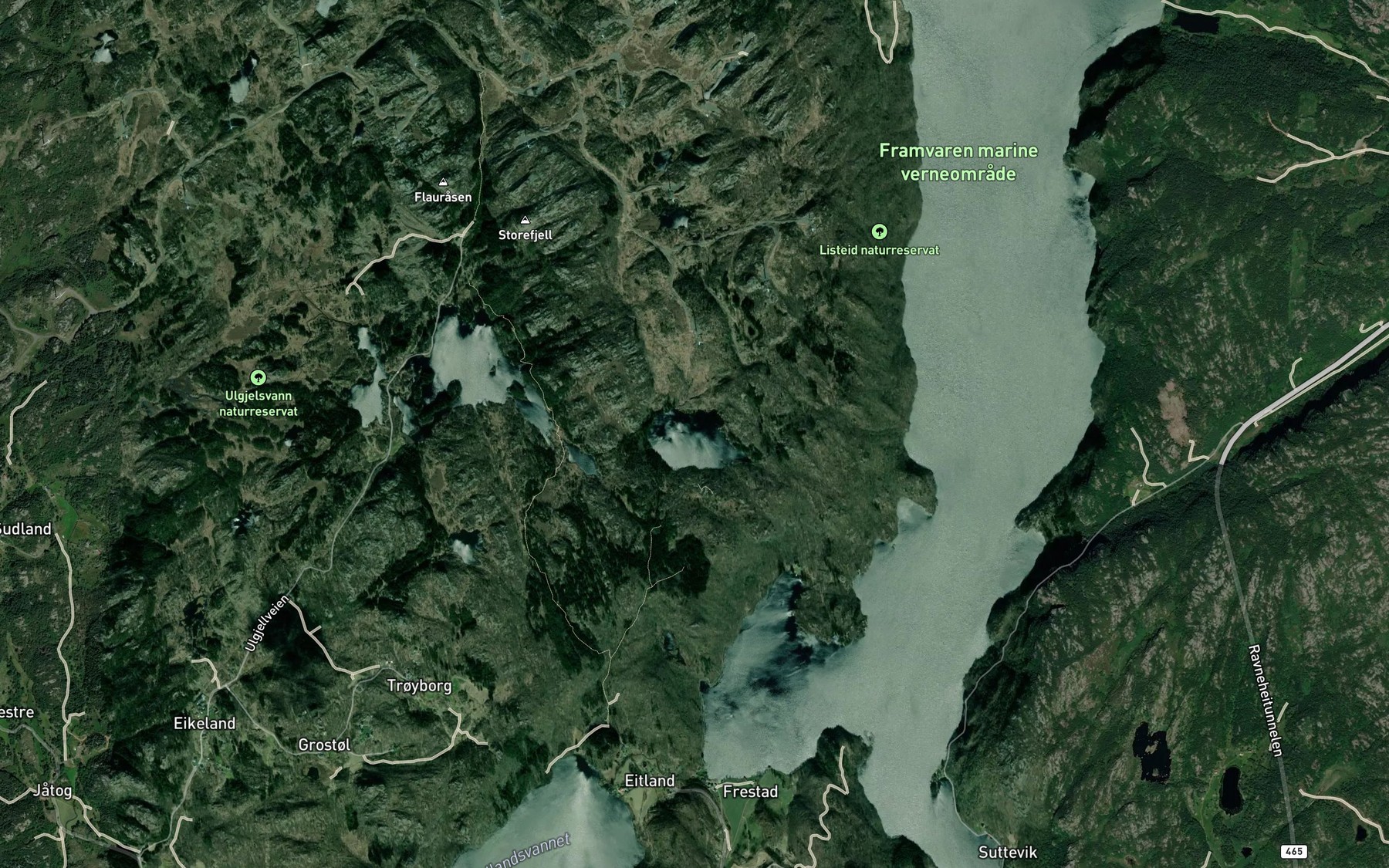 Satellite map of the Krossvatnet