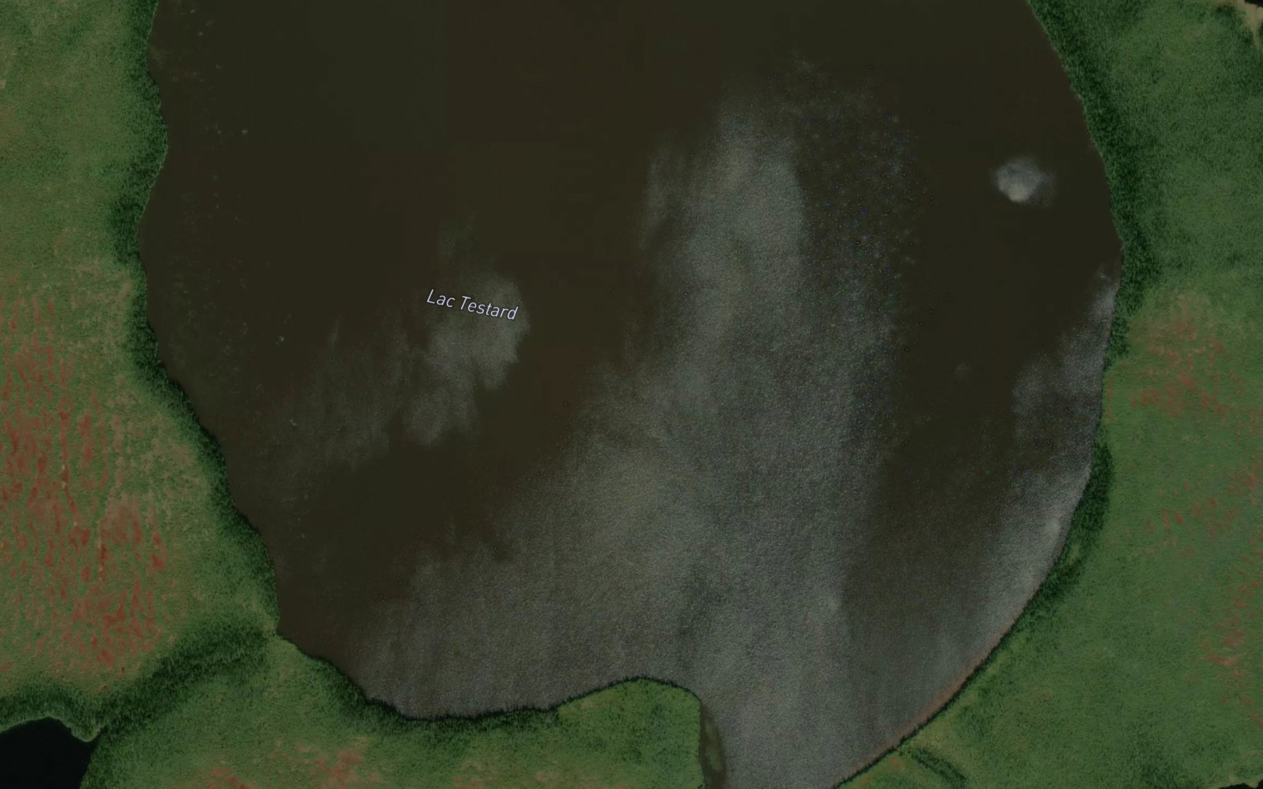 Satellite map of the Lac Testard