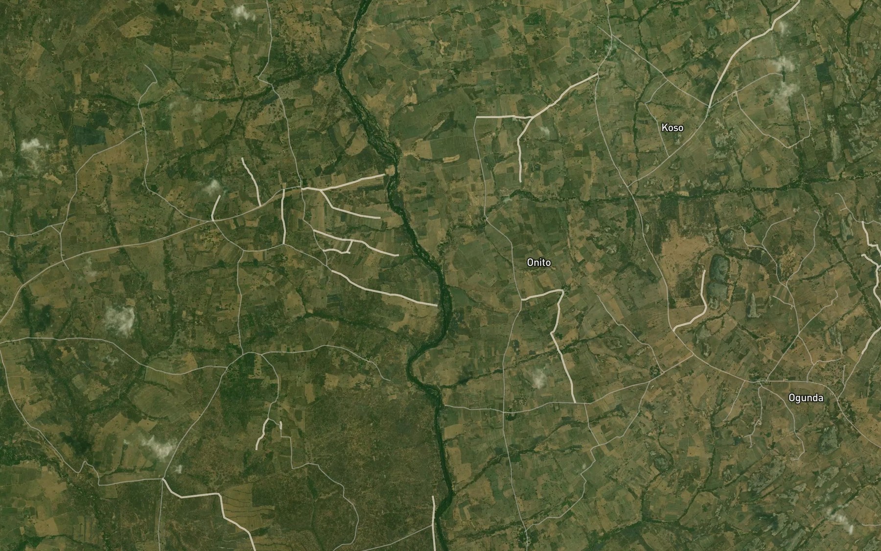 Satellite map of the River Omi