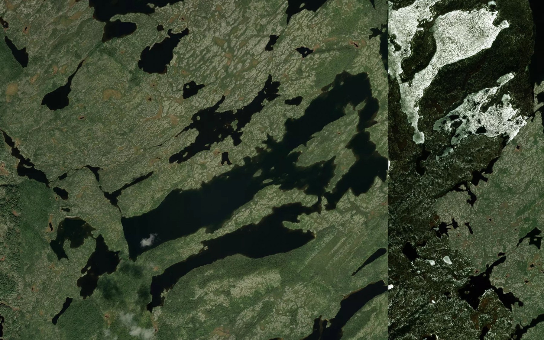 Satellite map of the Lac Vital