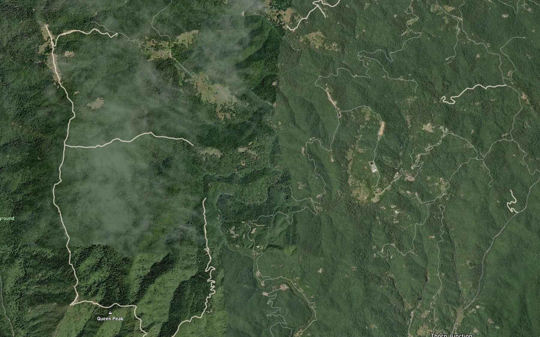 Satellite map of the Big Finley Creek