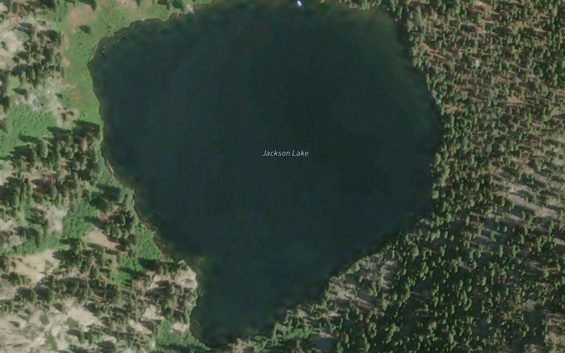 Satellite map of the Jackson Lake