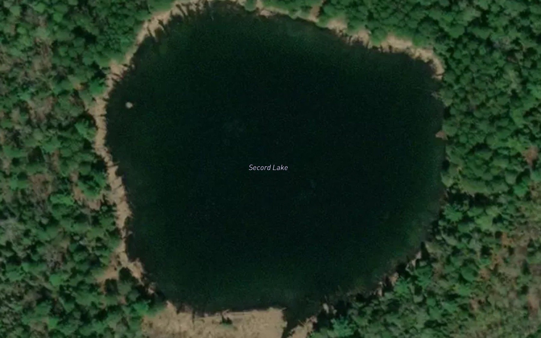Satellite map of the Secord Lake
