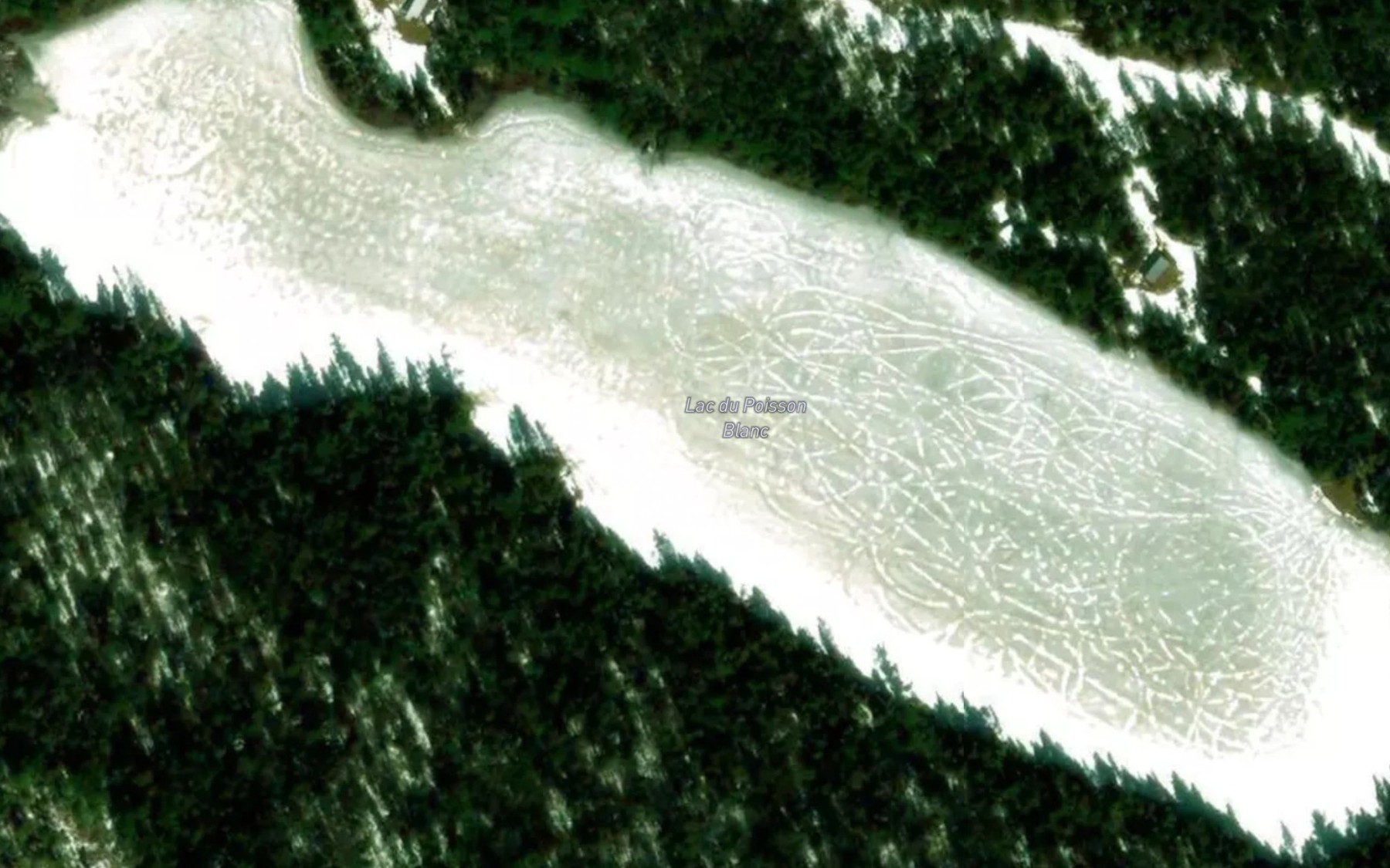 Satellite map of the Lac du Poisson Blanc