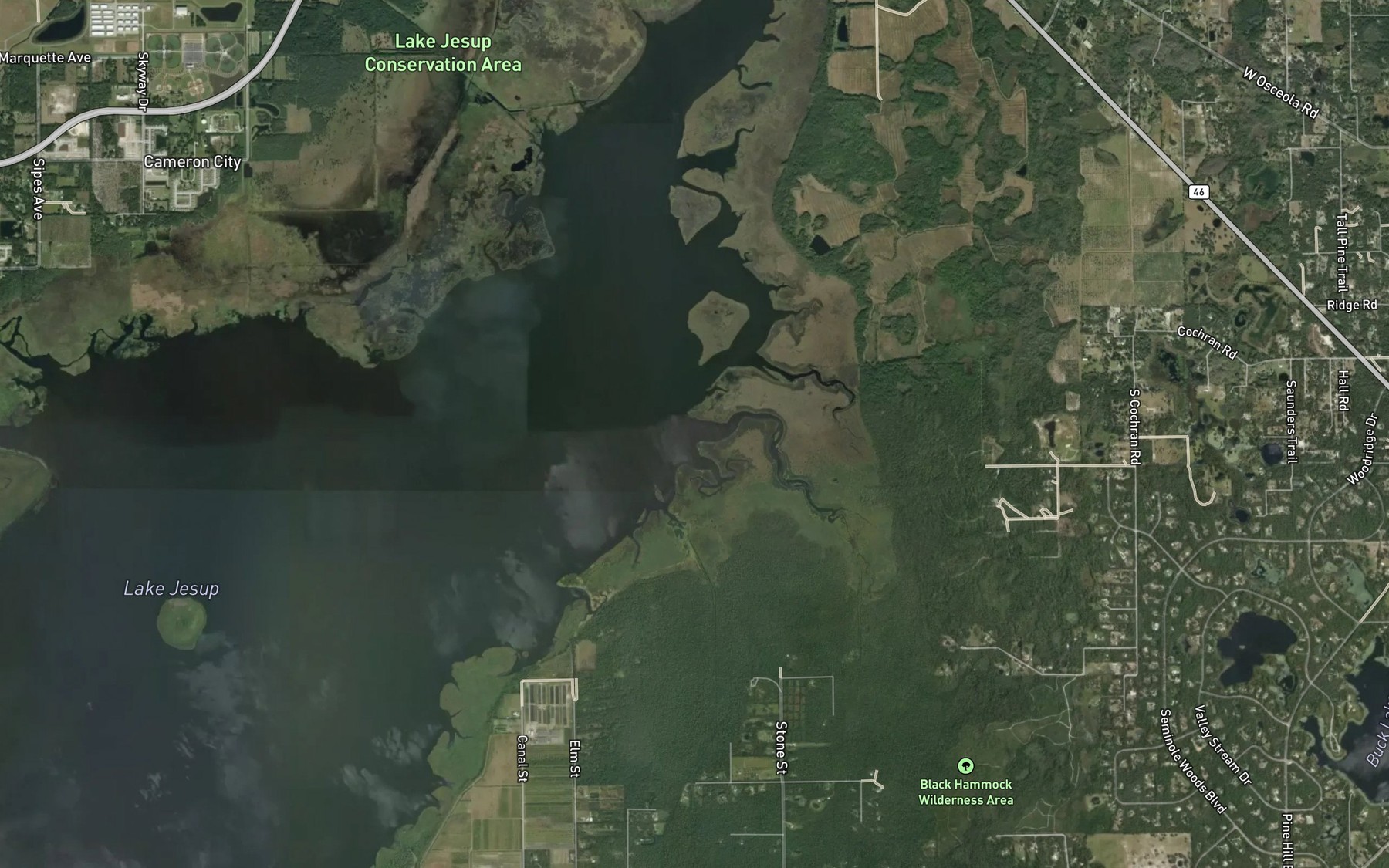 Satellite map of the Salt Creek