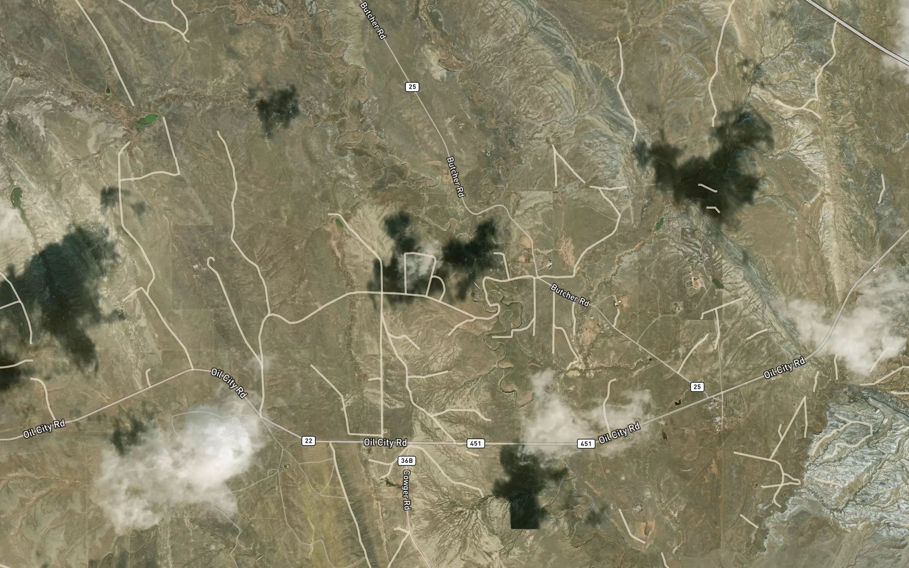 Satellite map of the Turner Creek