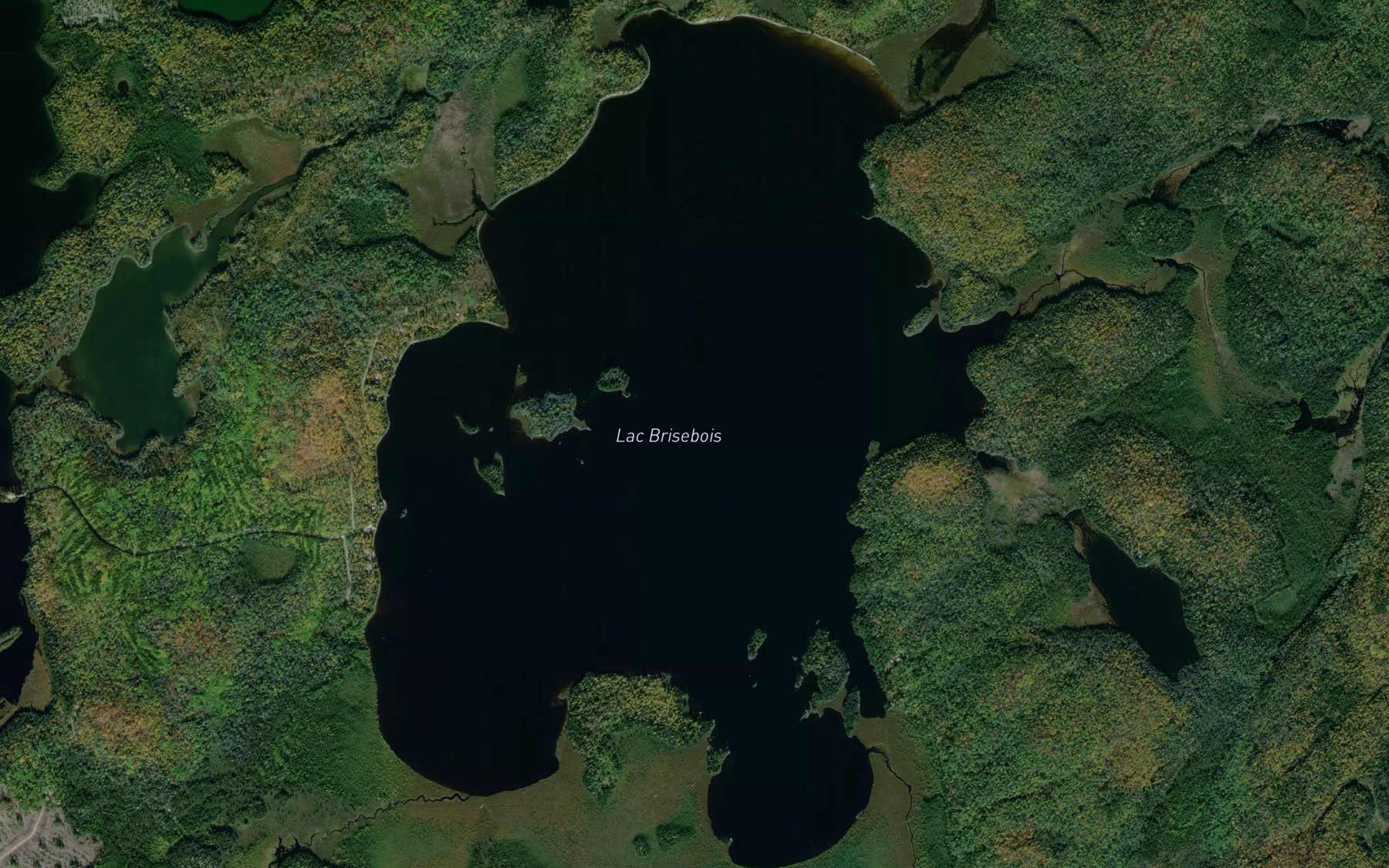 Satellite map of the Lac Brisebois