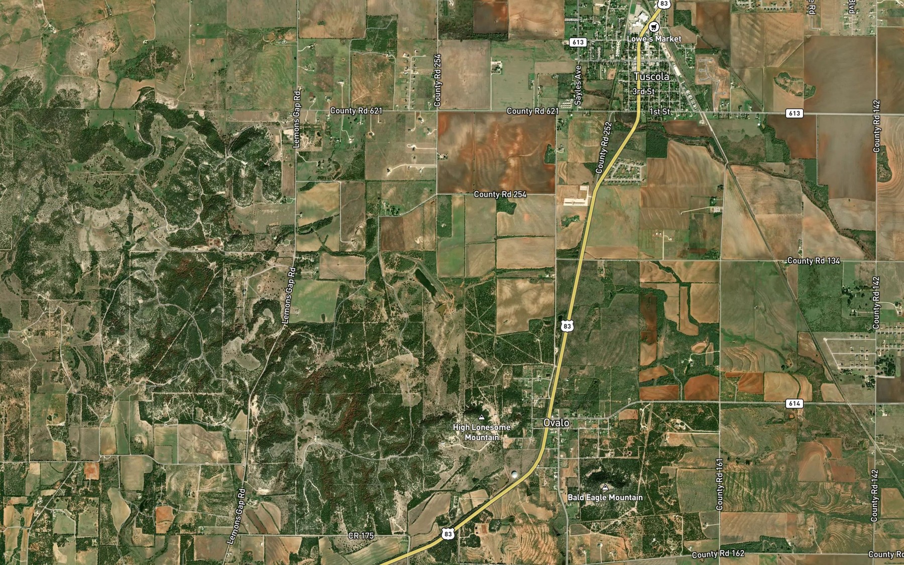 Satellite map of the Soil Conservation Service Site 17b1 Reservoir