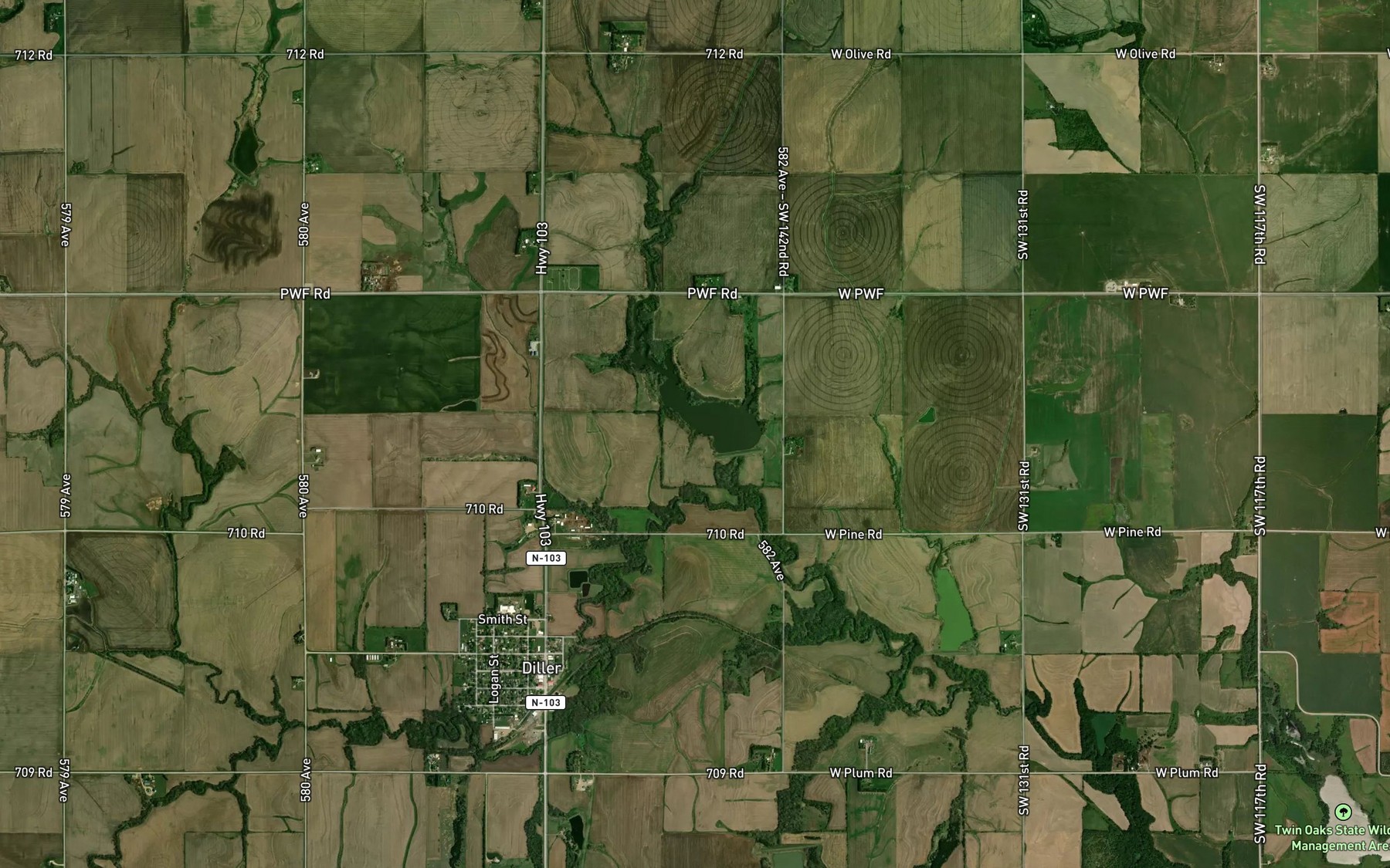 Satellite map of the Big Indian Creek Reservoir 17-A