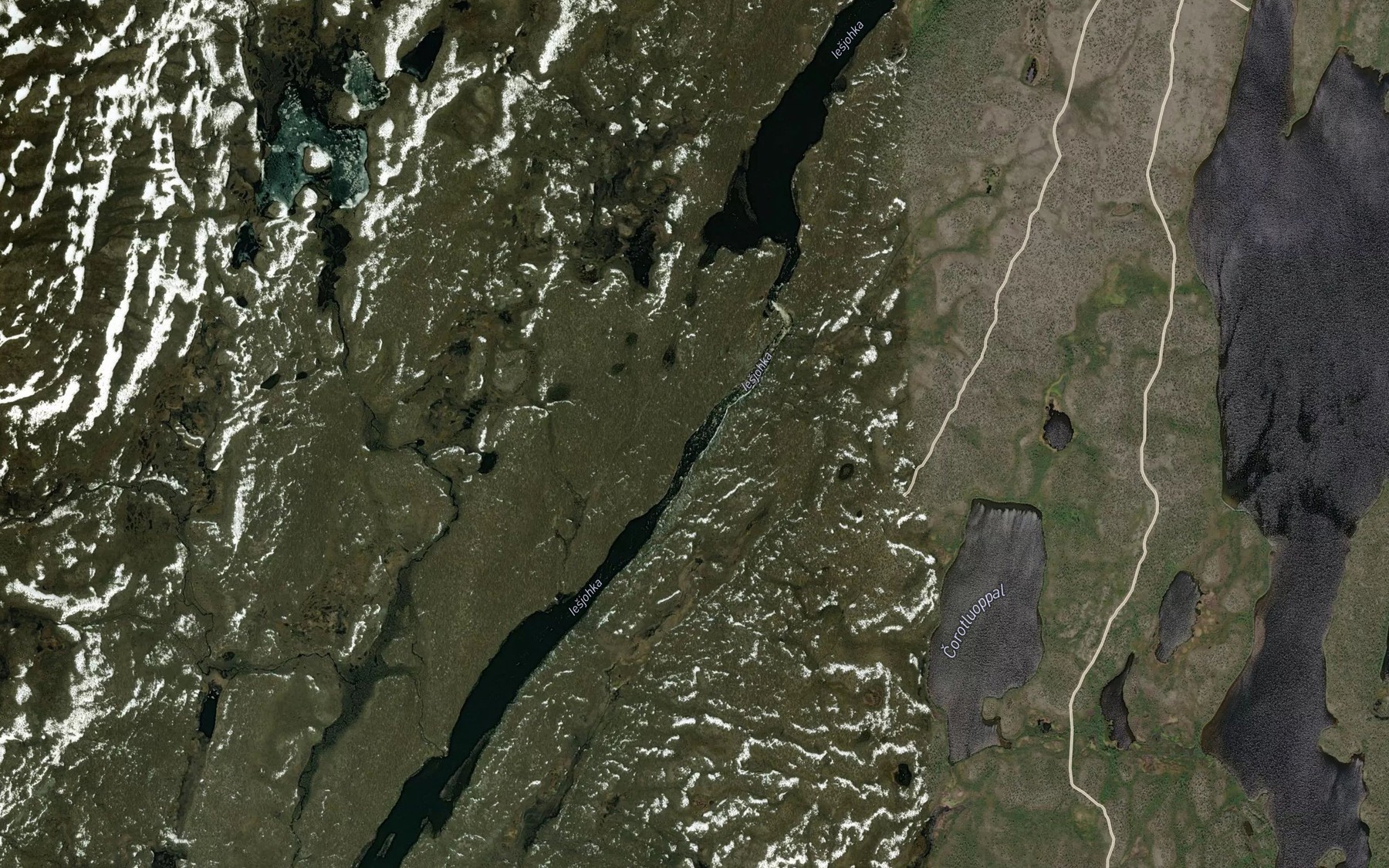 Satellite map of the Garneguoika
