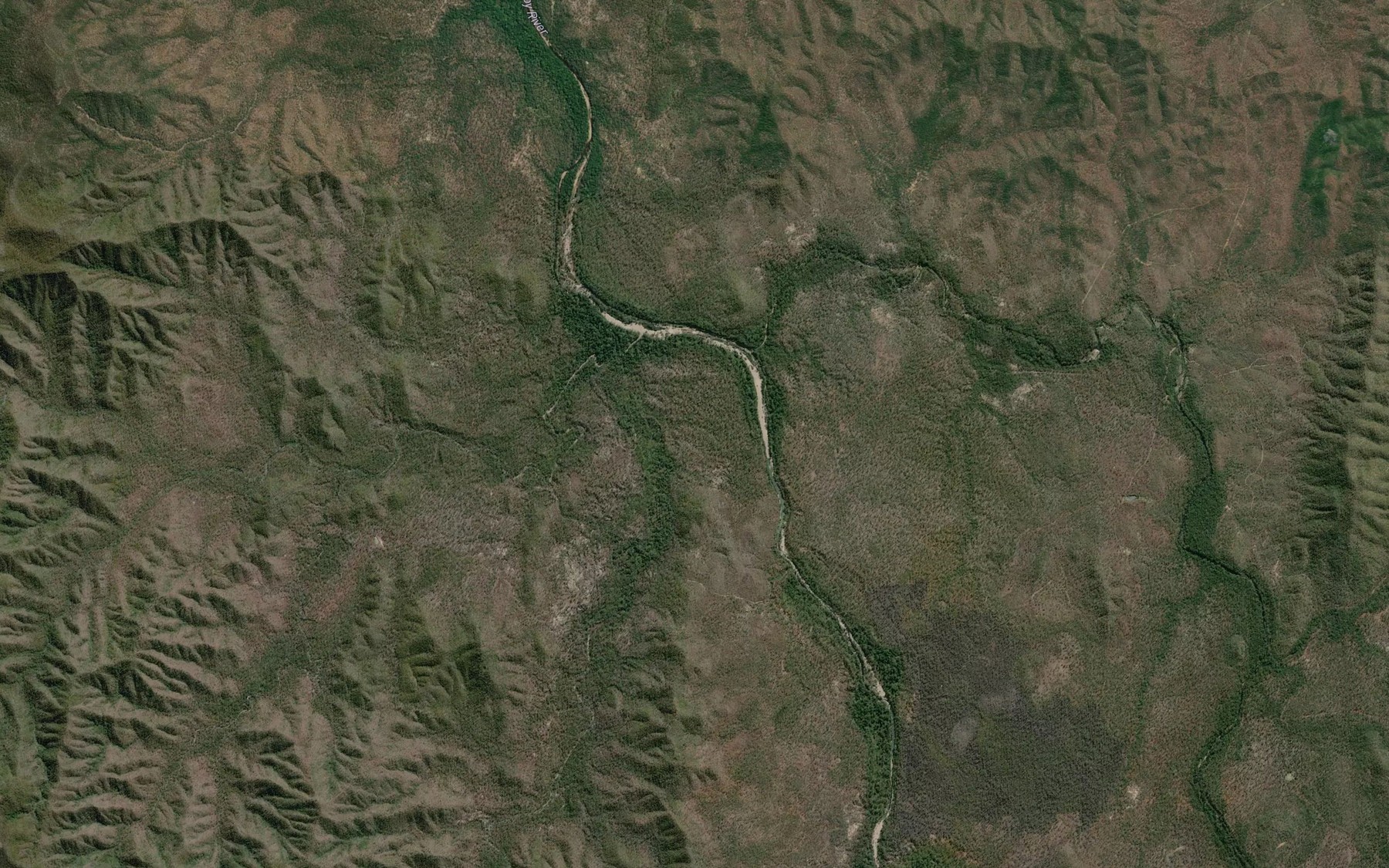 Satellite map of the Banana Creek