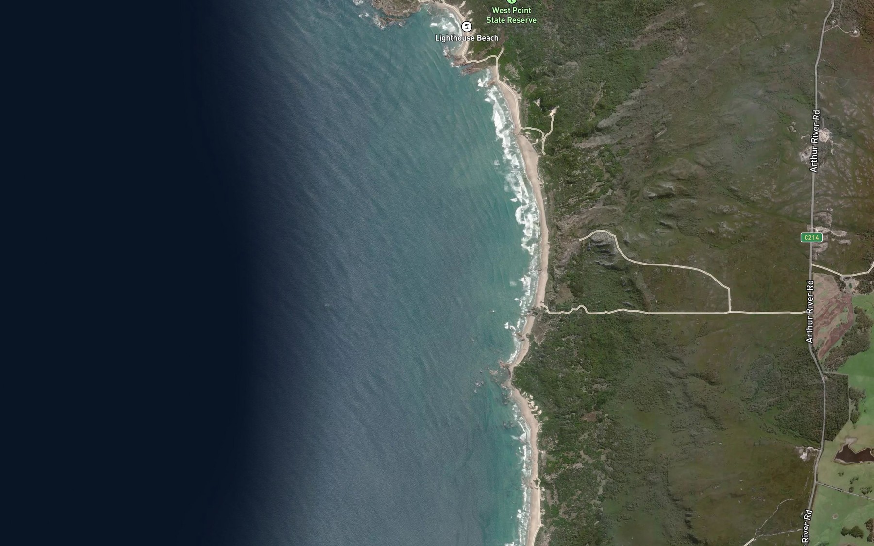 Satellite map of the Stinkhole