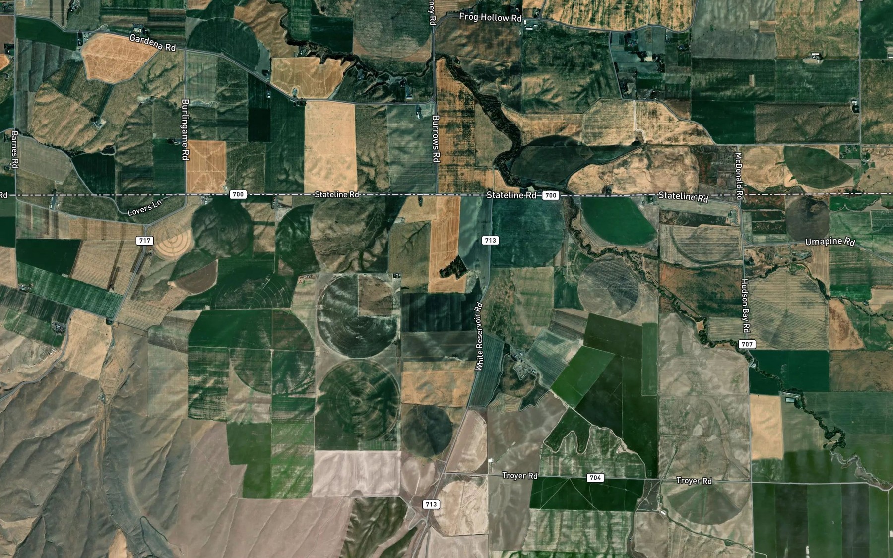 Satellite map of the White Reservoir