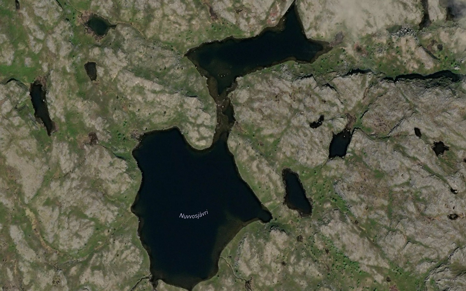 Satellite map of the Nuvvusjavri