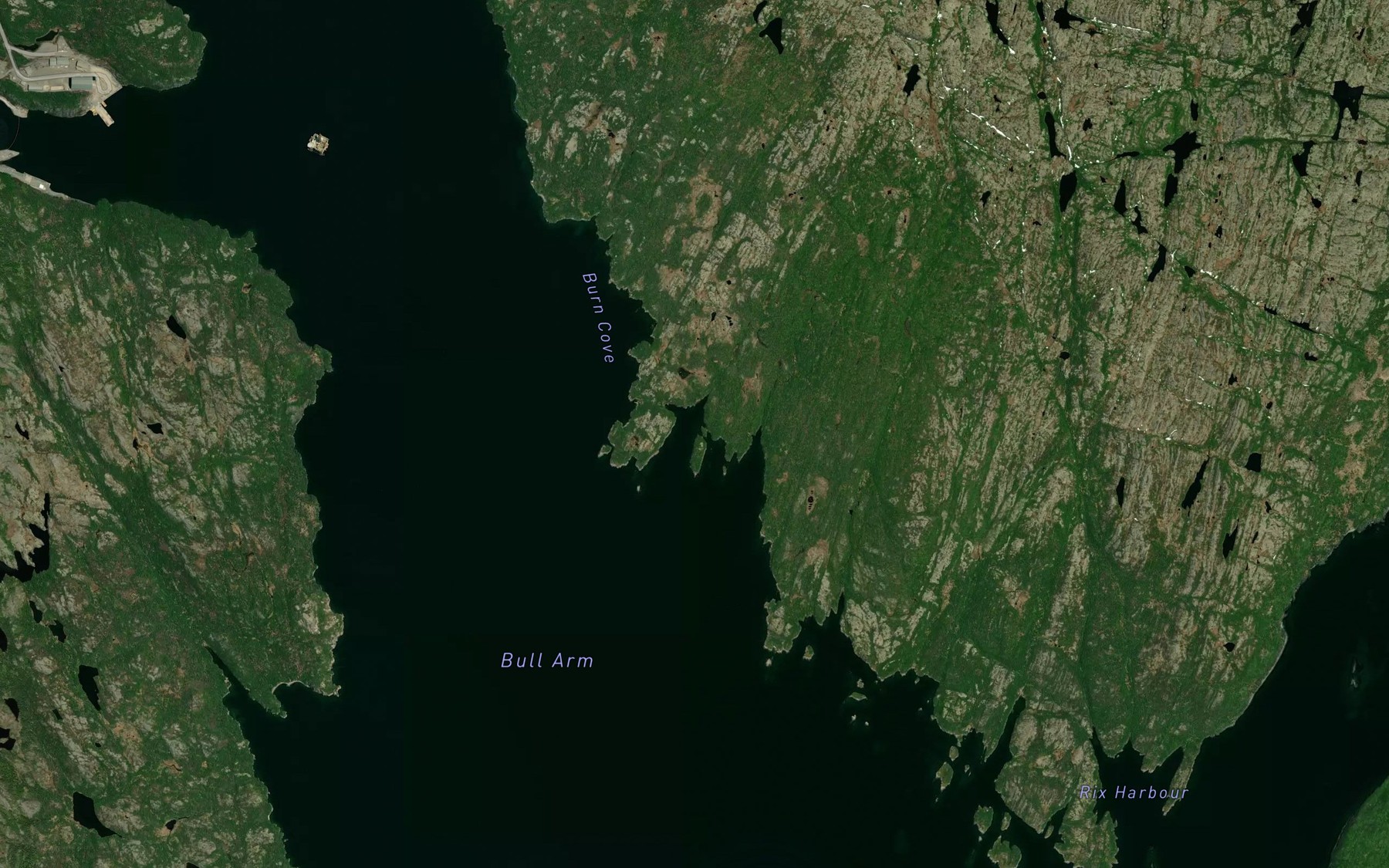 Satellite map of the Graper Rock Cove
