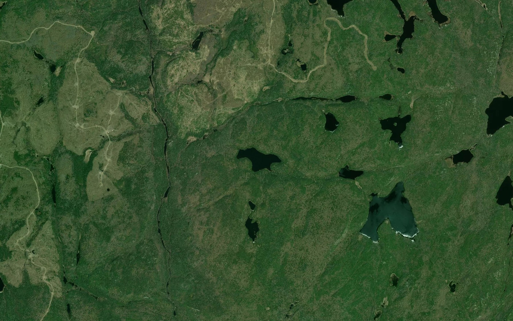 Satellite map of the Twenty Minute Lake