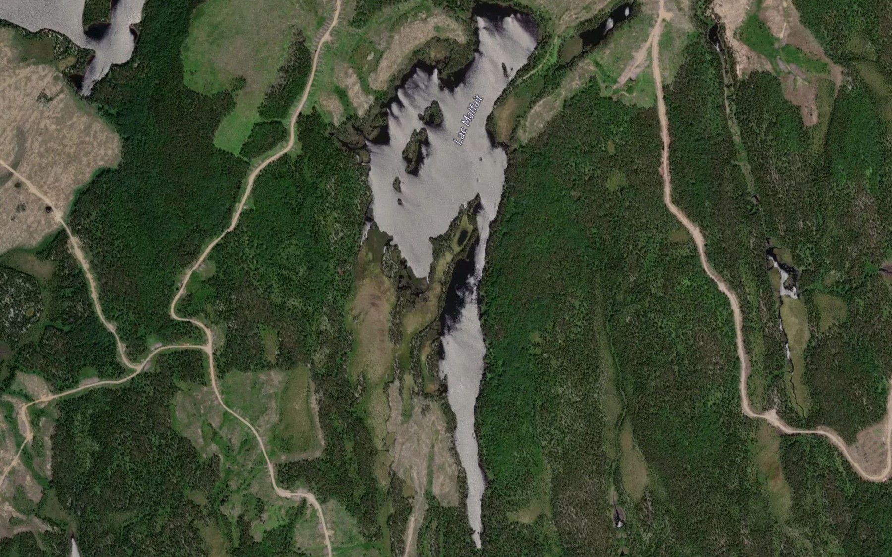 Satellite map of the Lac Malfait