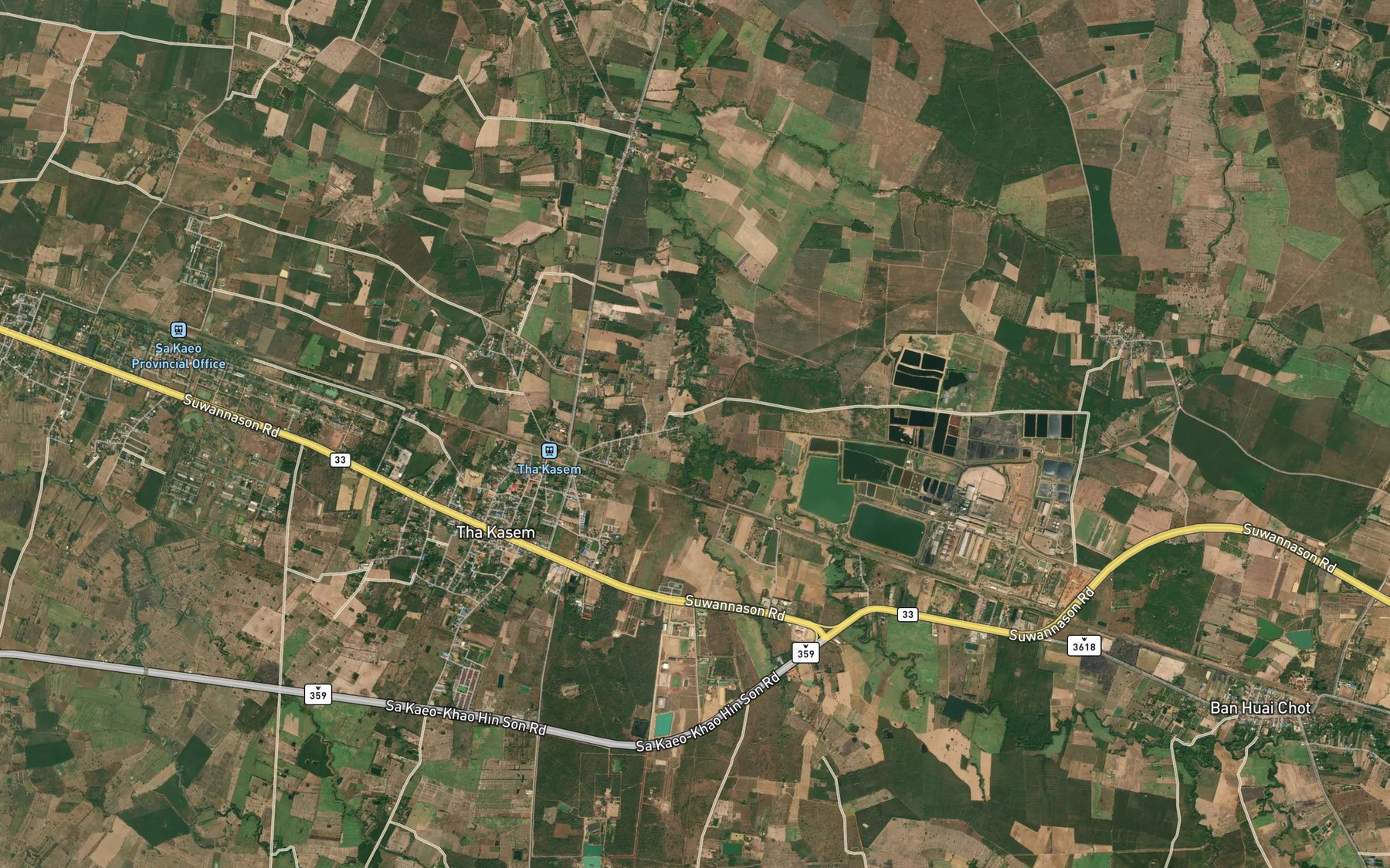 Satellite map of the Huai Chot