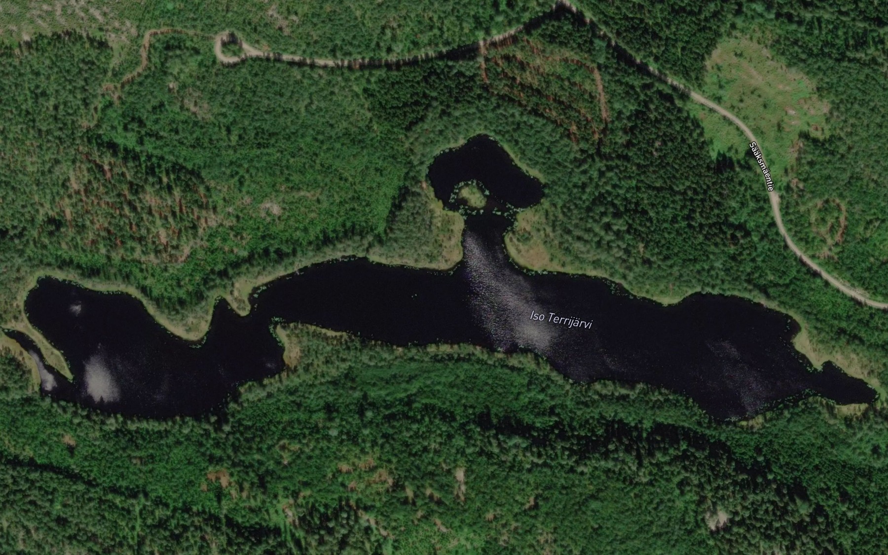 Satellite map of the Iso Terrijarvi
