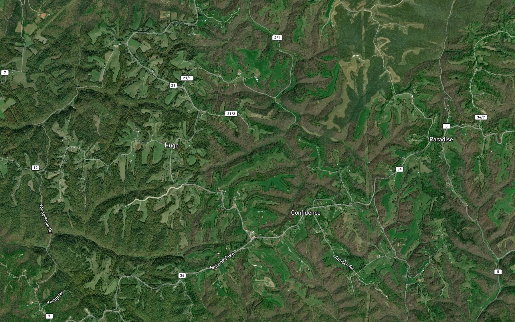 Satellite map of the Witt Spring