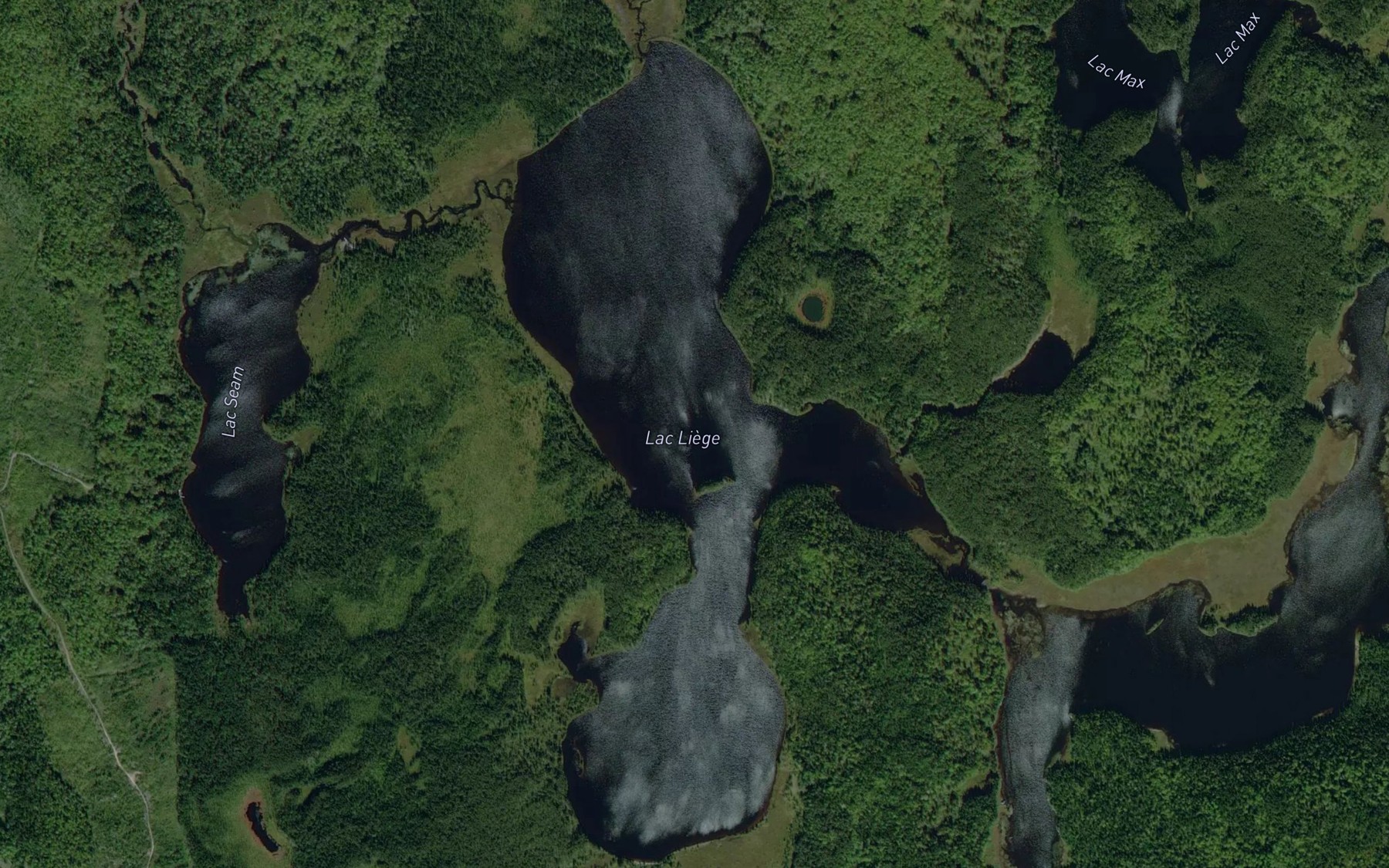 Satellite map of the Lac Liege