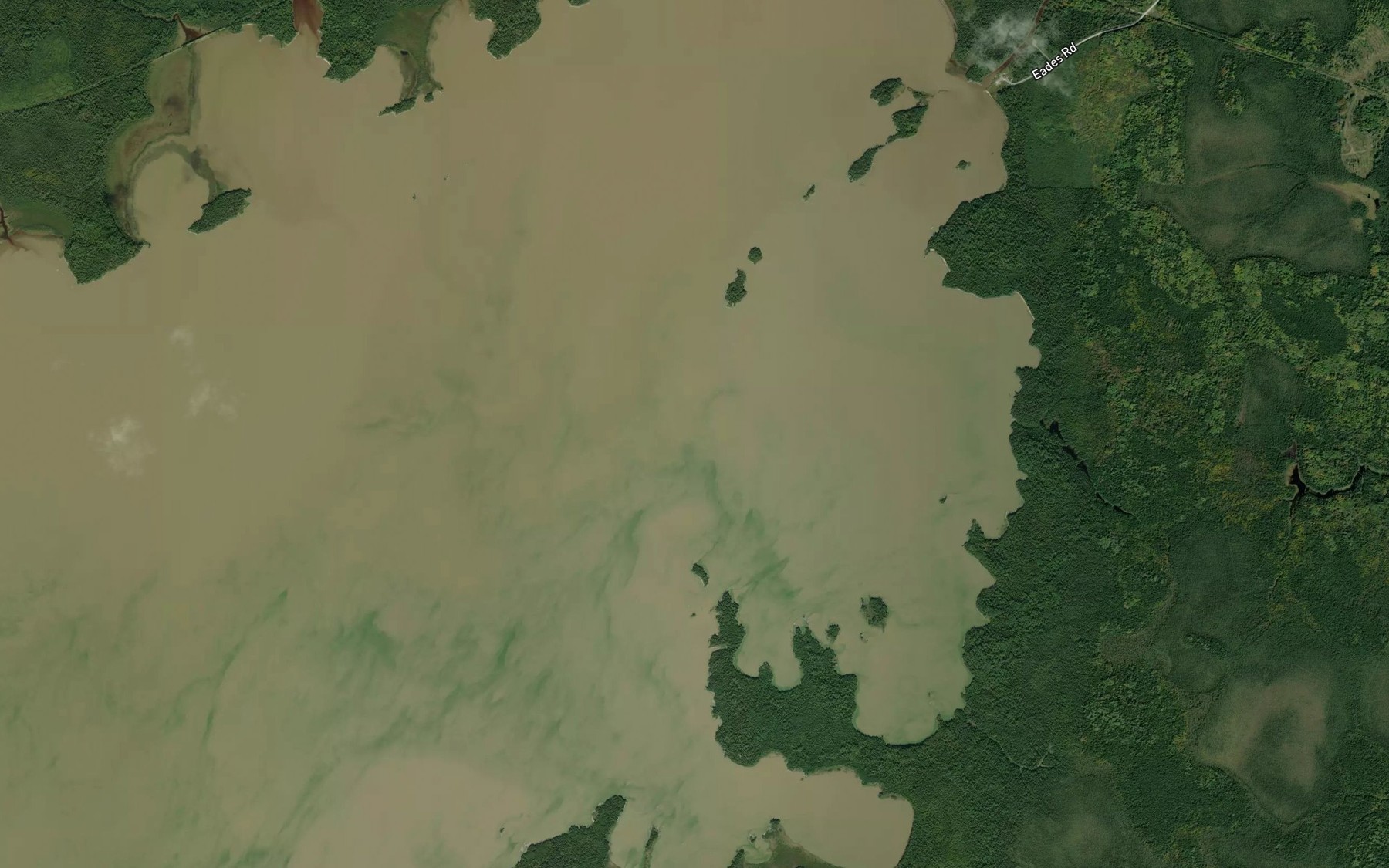 Satellite map of the Northeast Bay