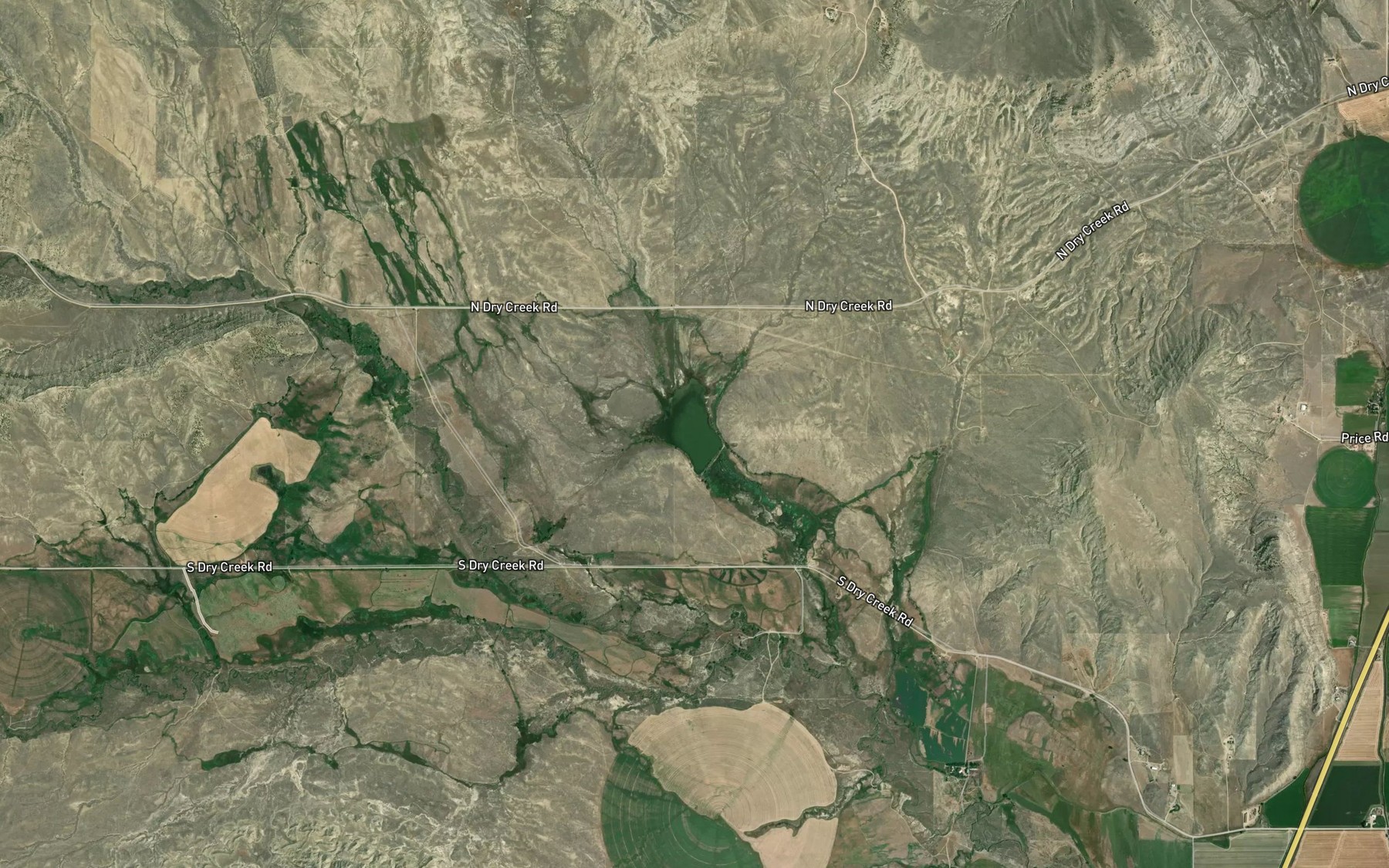 Satellite map of the Shupak Ponds