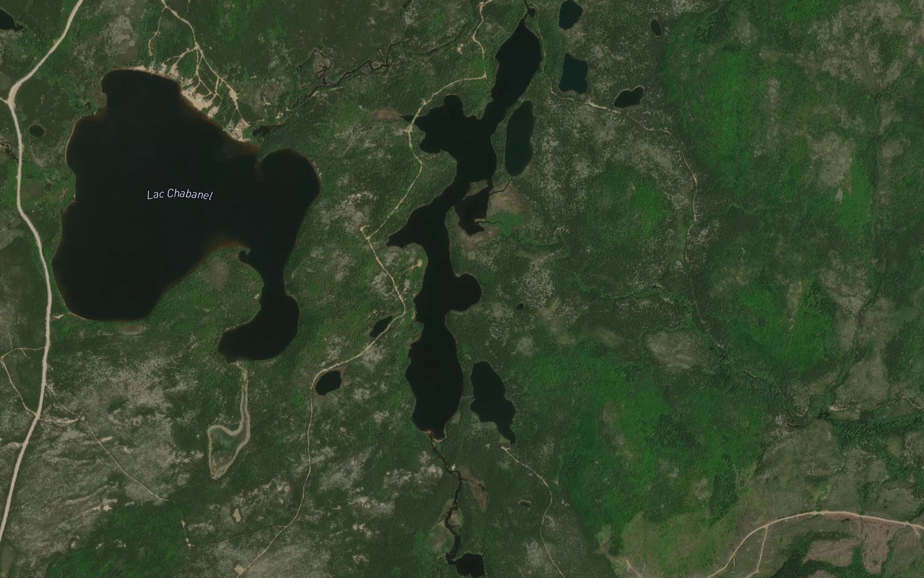 Satellite map of the Lac Thomas-James