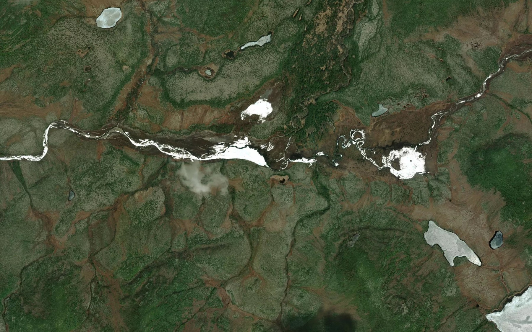 Satellite map of the Verkhniy Boguchan