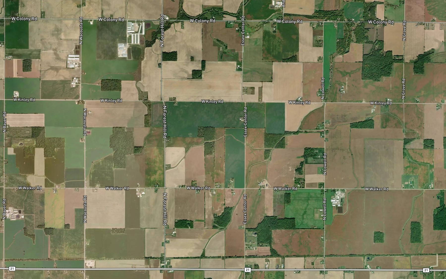 Satellite map of the Amspoker Drain