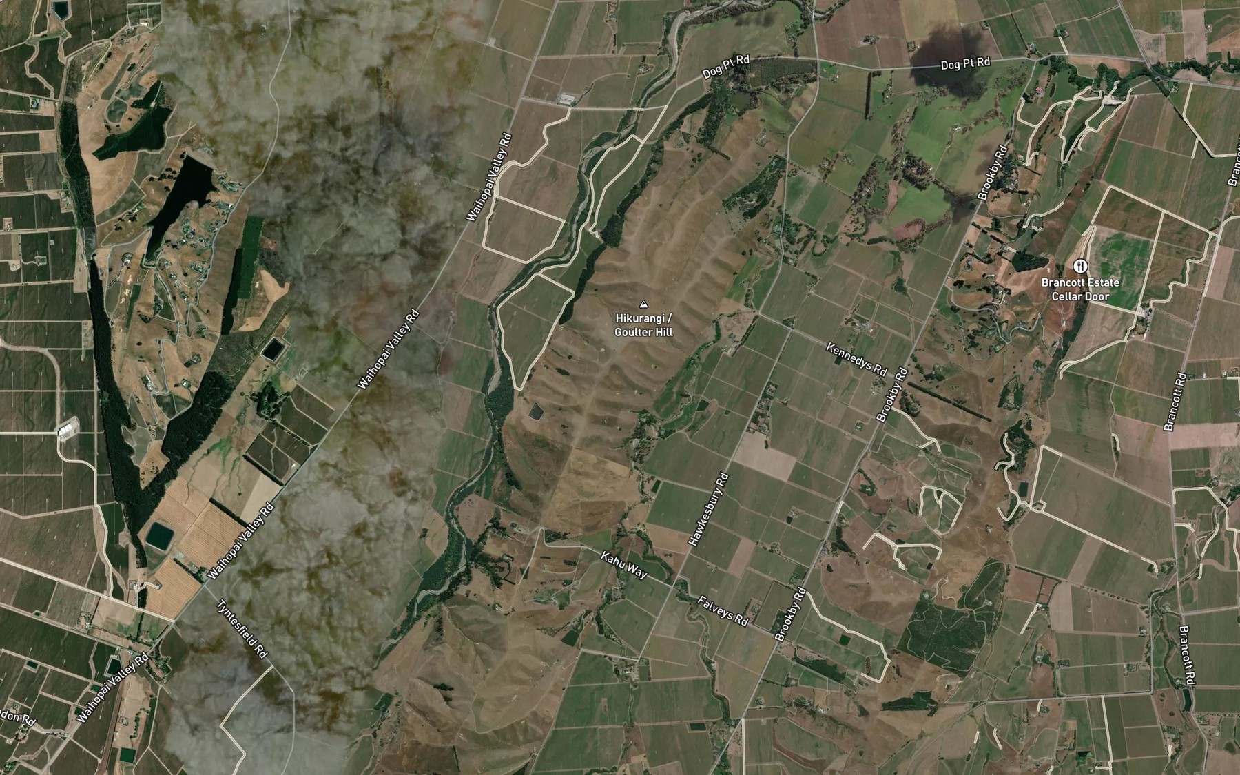 Satellite map of the Mill Stream
