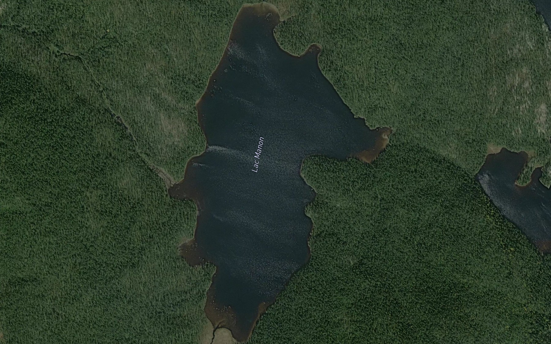Satellite map of the Lac Manon