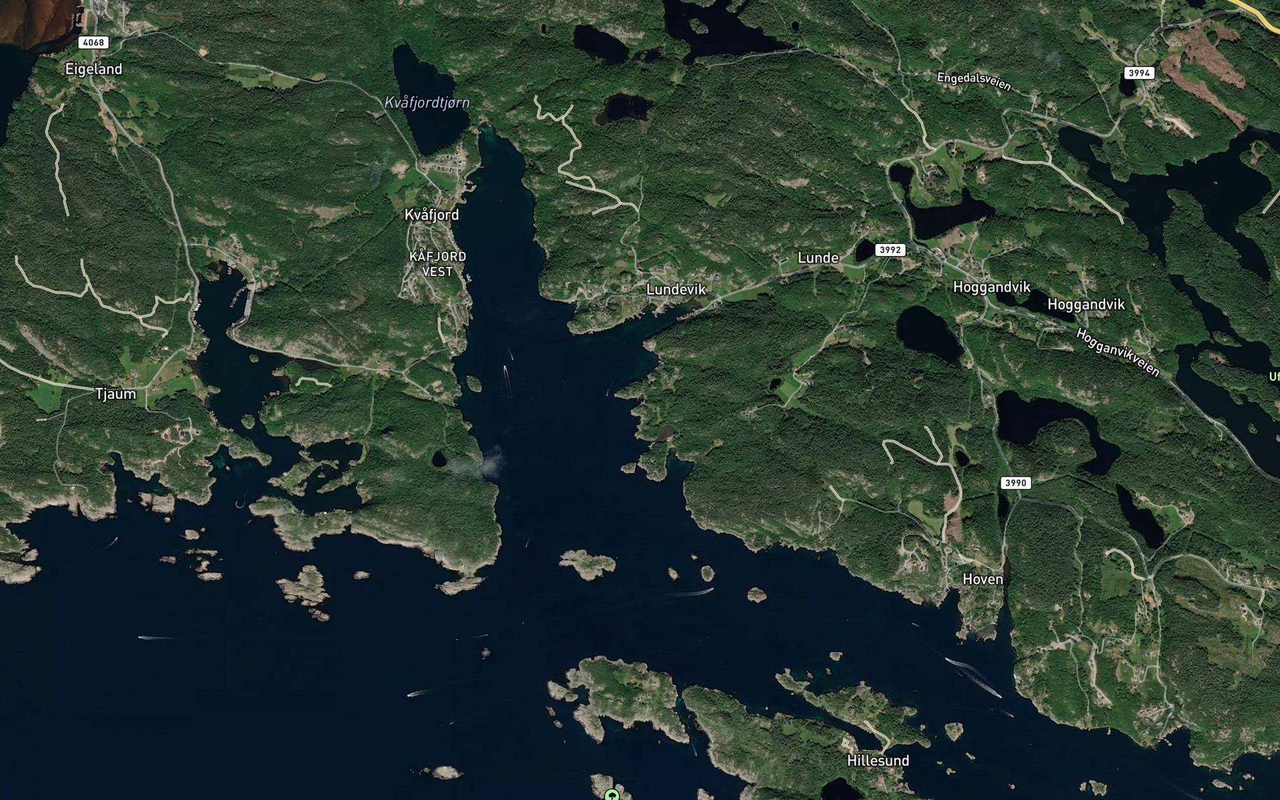 Satellite map of the Flatebukta