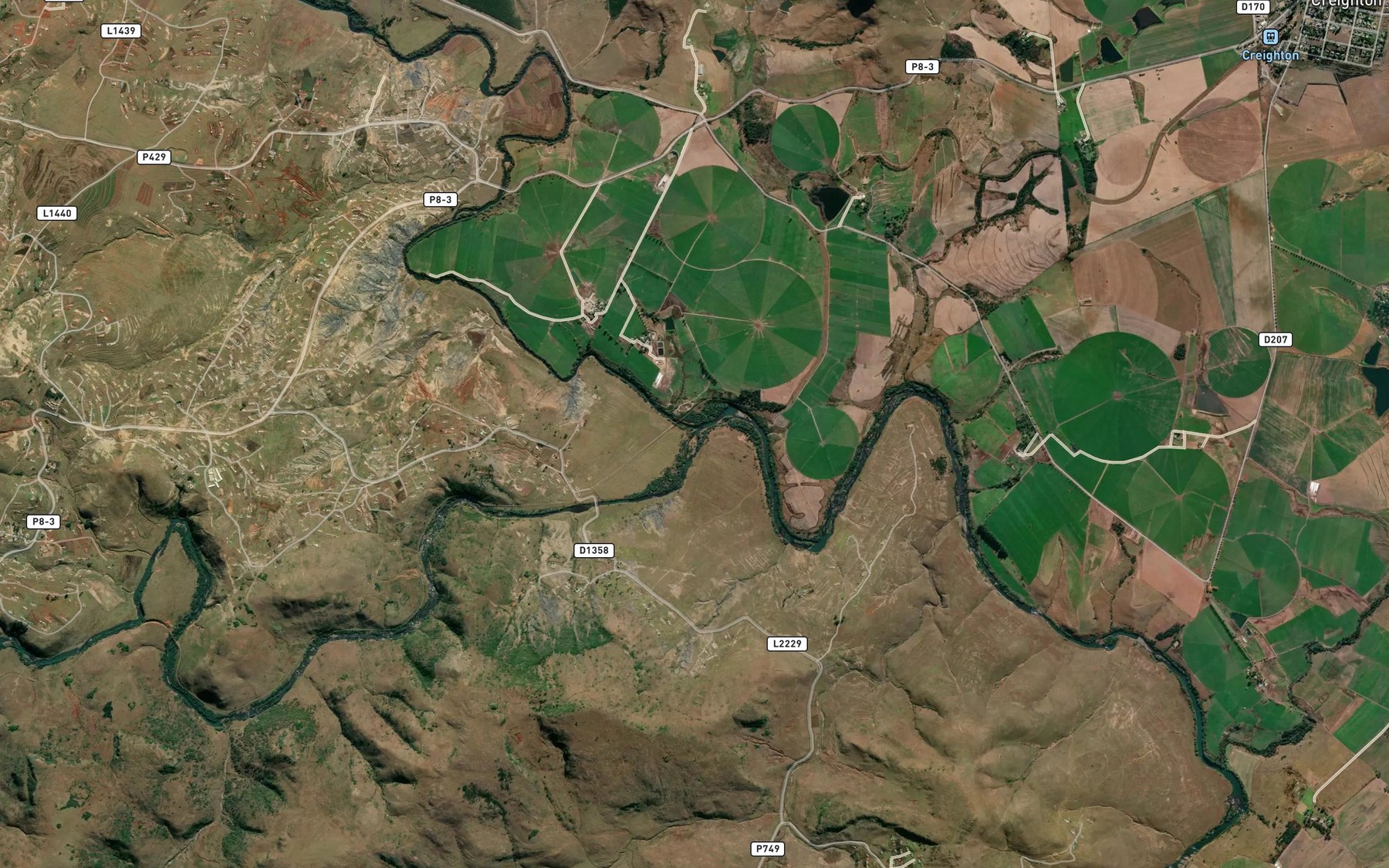 Satellite map of the Ngwangwane