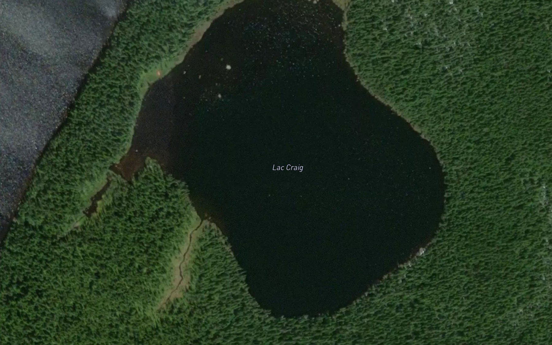 Satellite map of the Lac Craig
