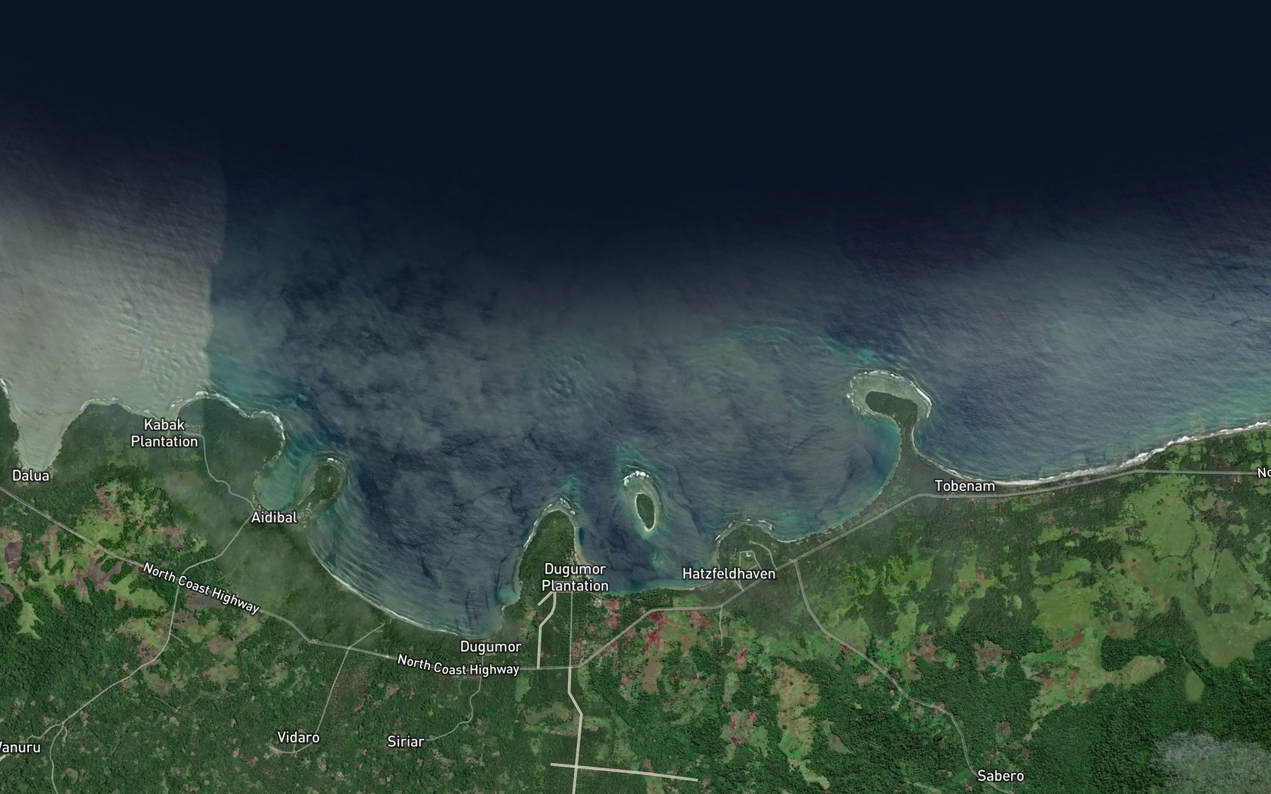 Satellite map of the Hedwigs Reef