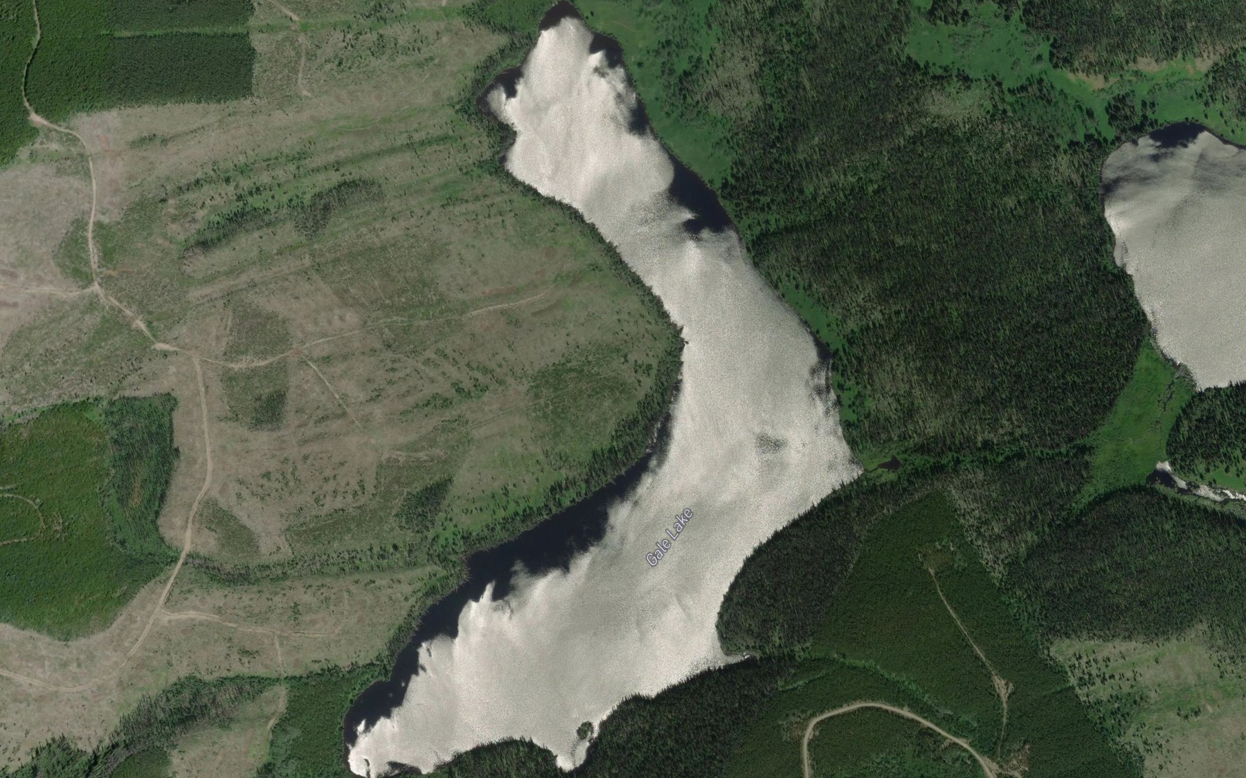 Satellite map of the Gale Lake