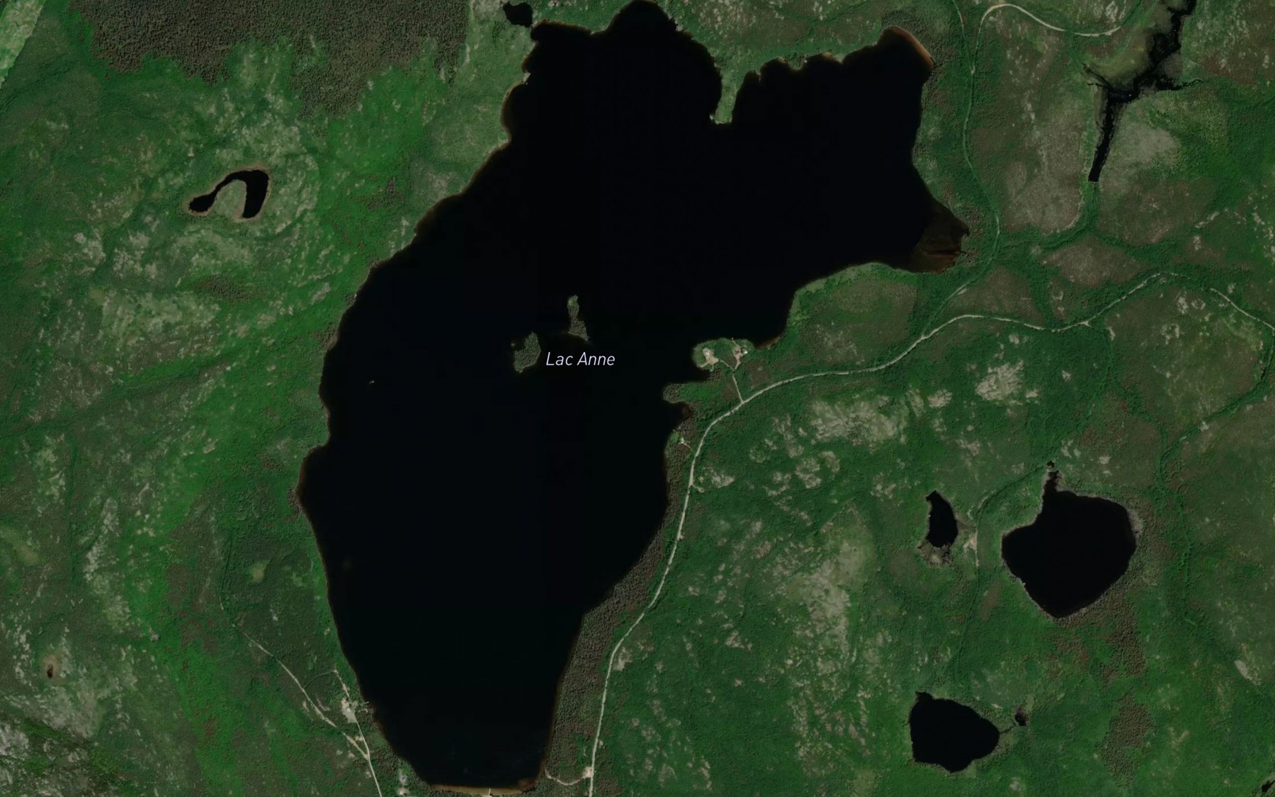 Satellite map of the Lac Anne