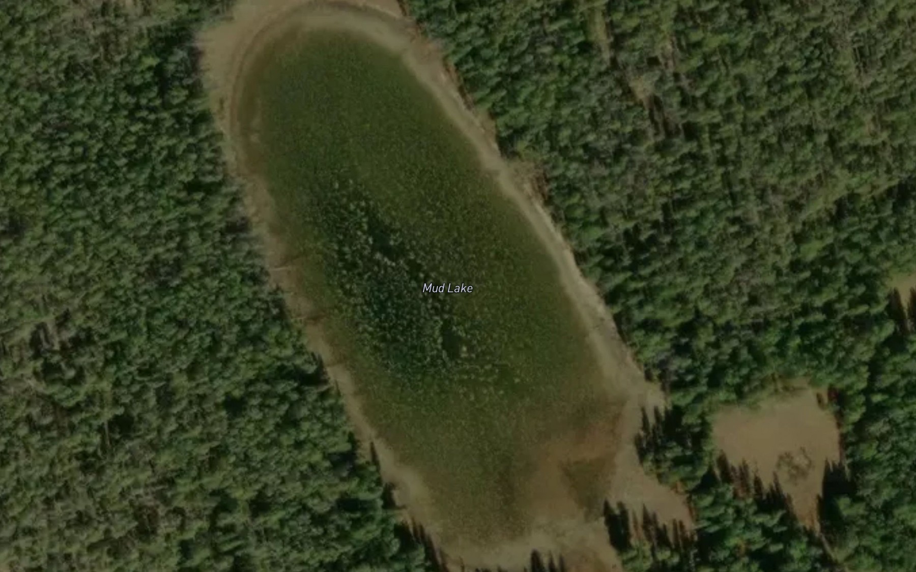 Satellite map of the Mud Lake