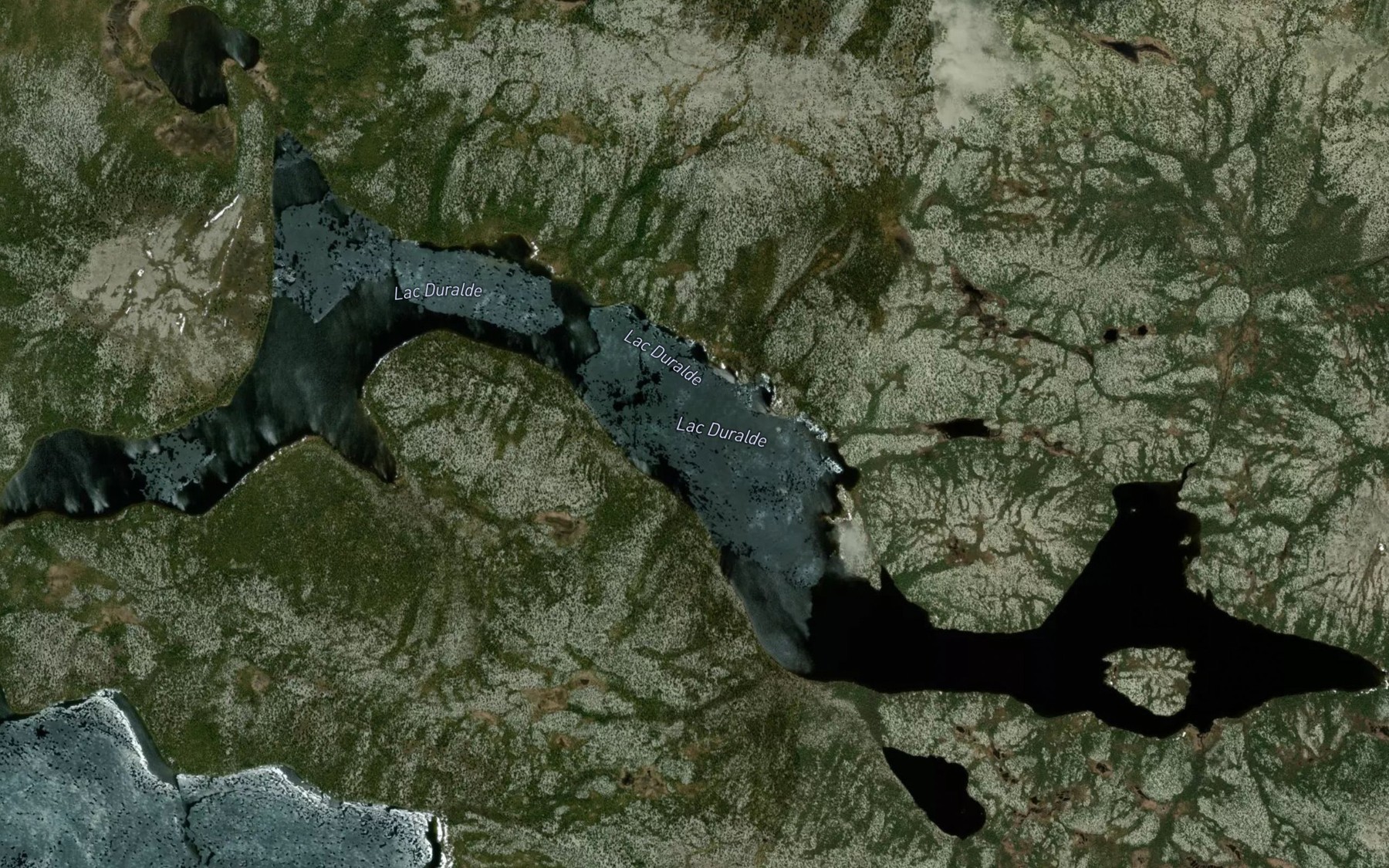 Satellite map of the Lac Duralde