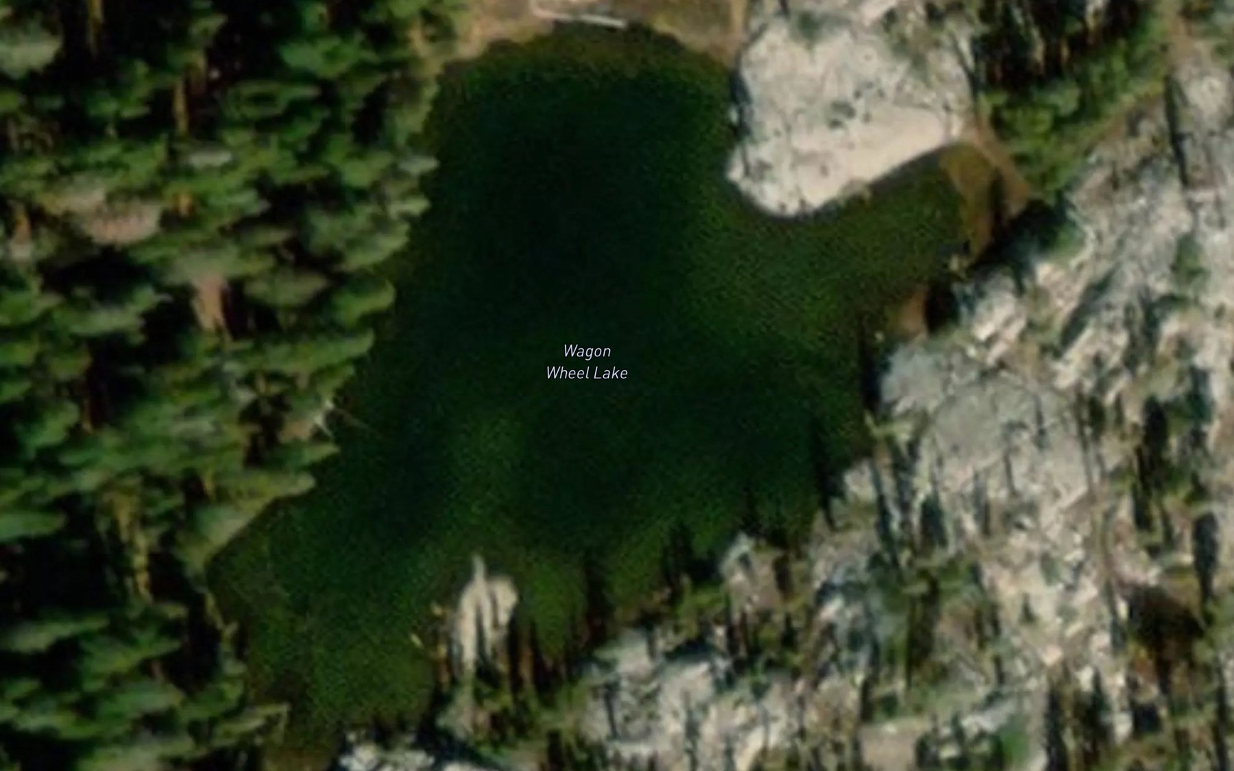 Satellite map of the Wagon Wheel Lake