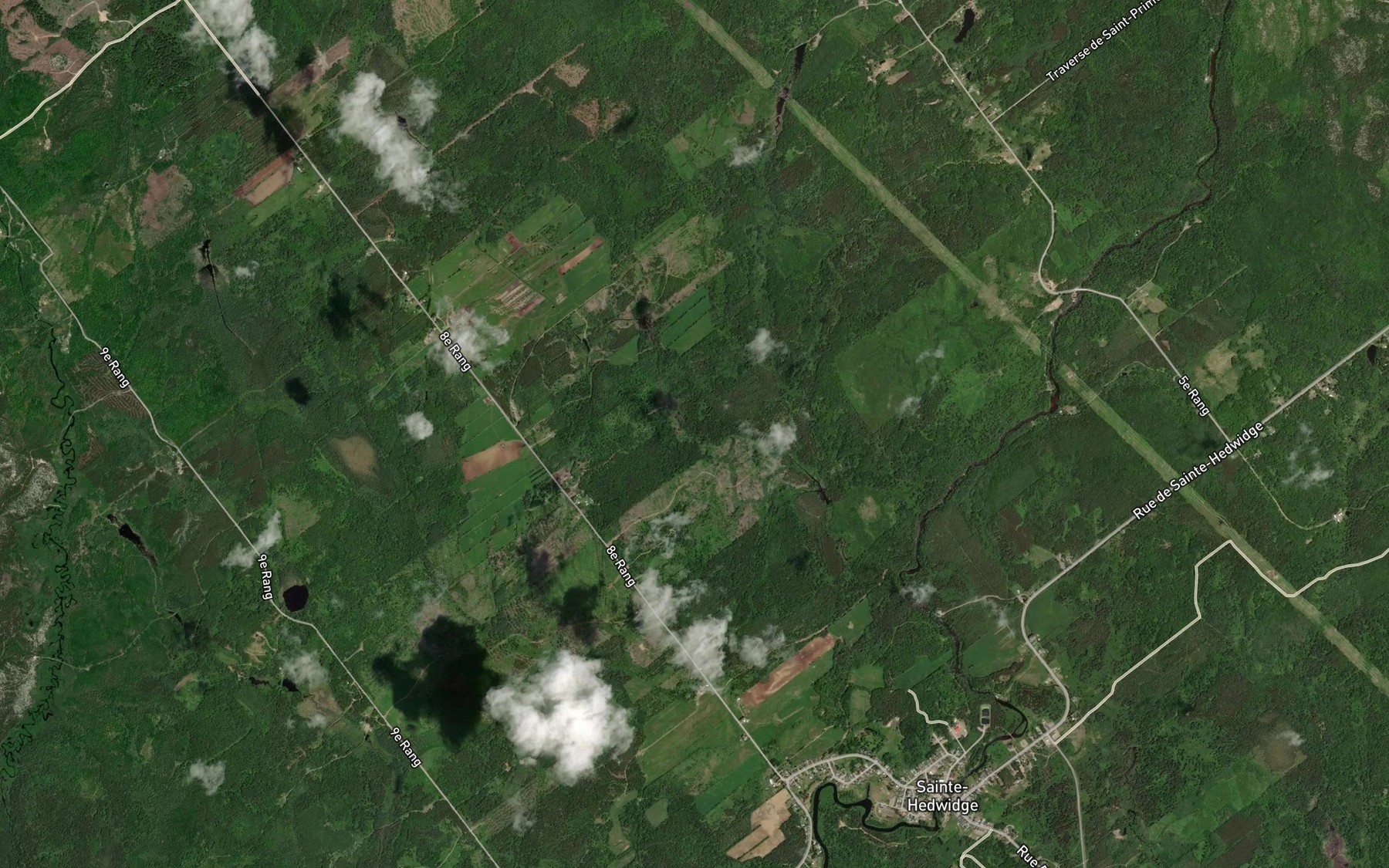 Satellite map of the Embranchement Fortin-Paradis