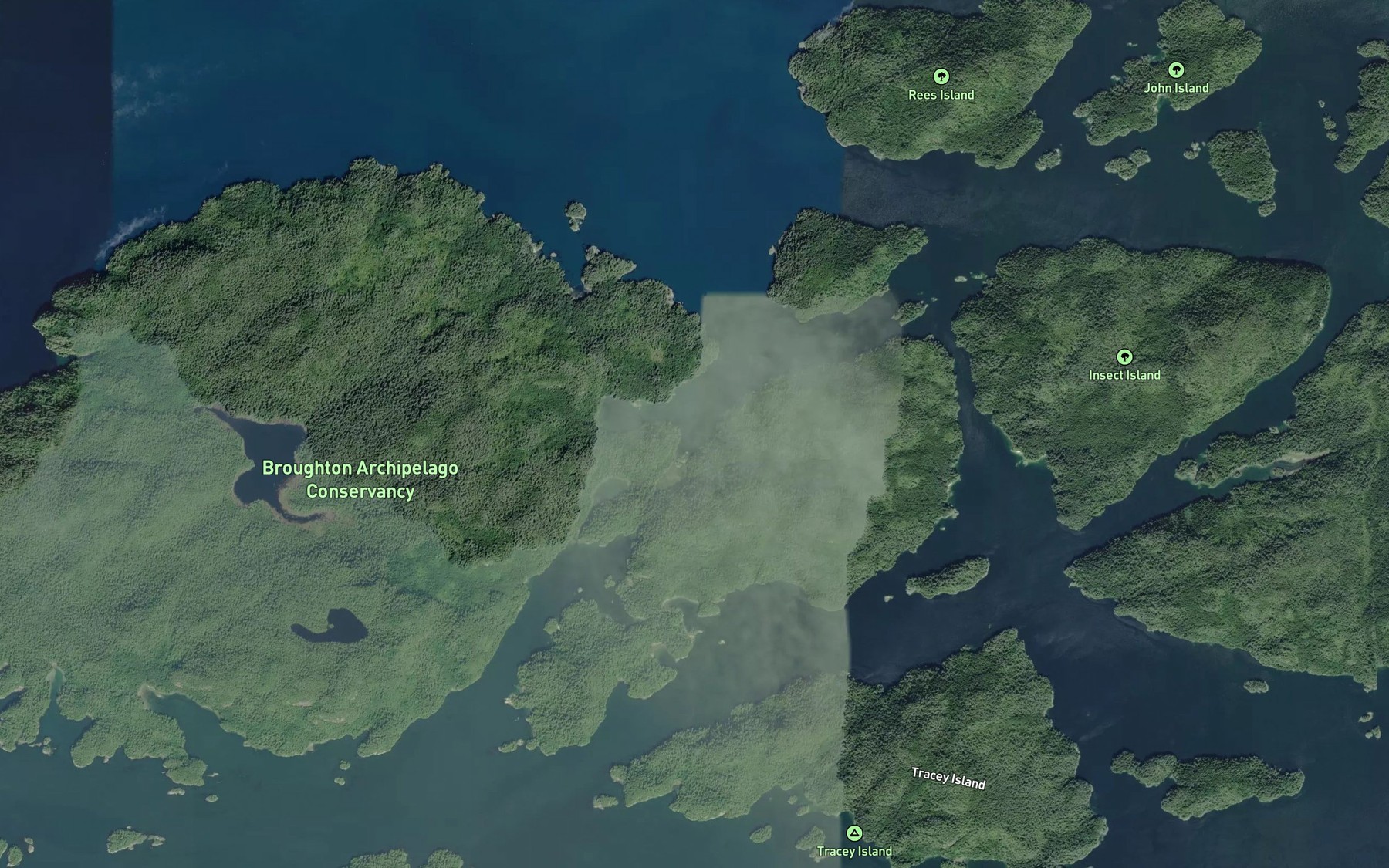 Satellite map of the Joe Cove
