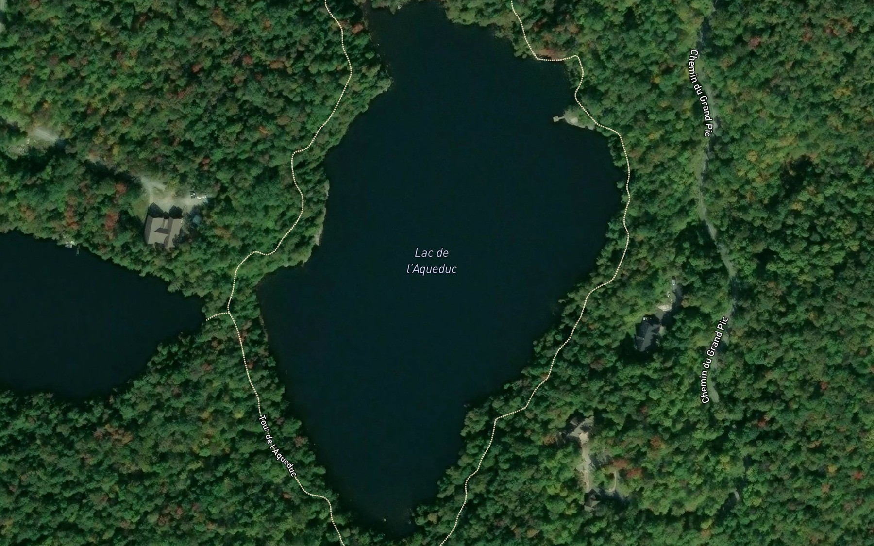 Satellite map of the Lac de l'Aqueduc