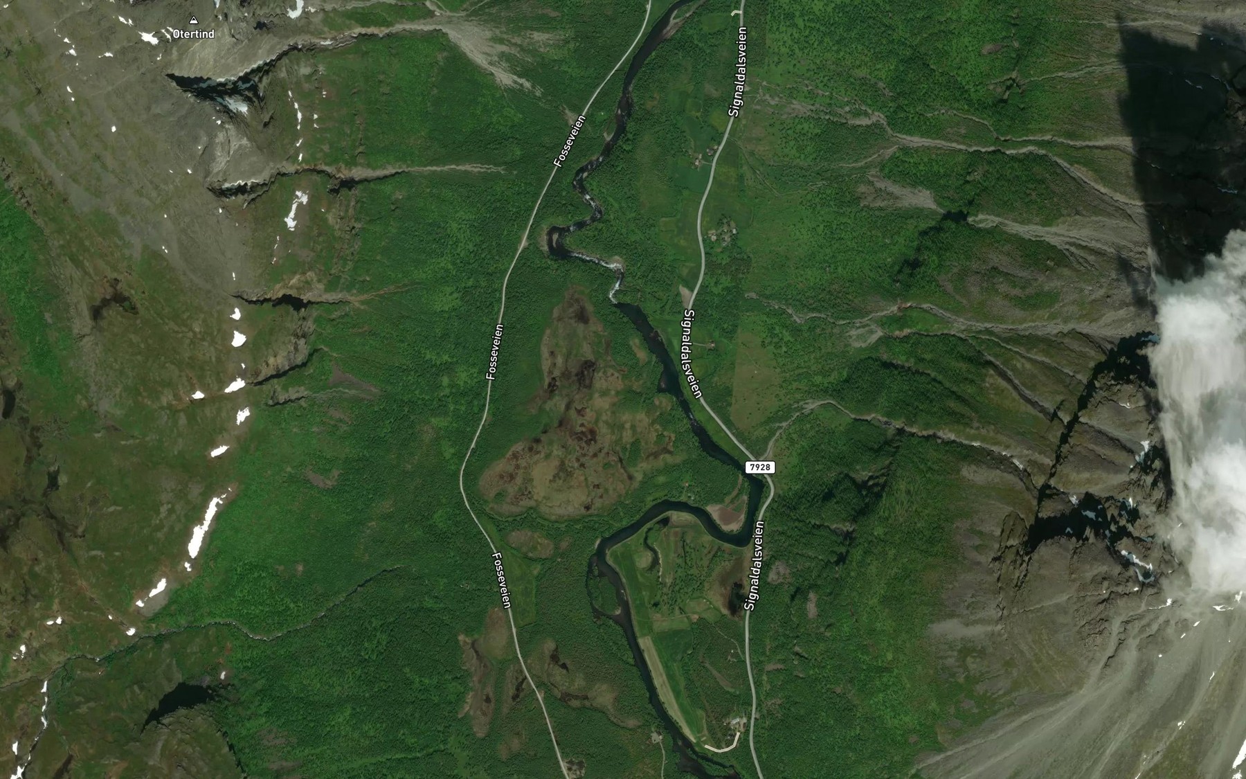 Satellite map of the Luppotjonna
