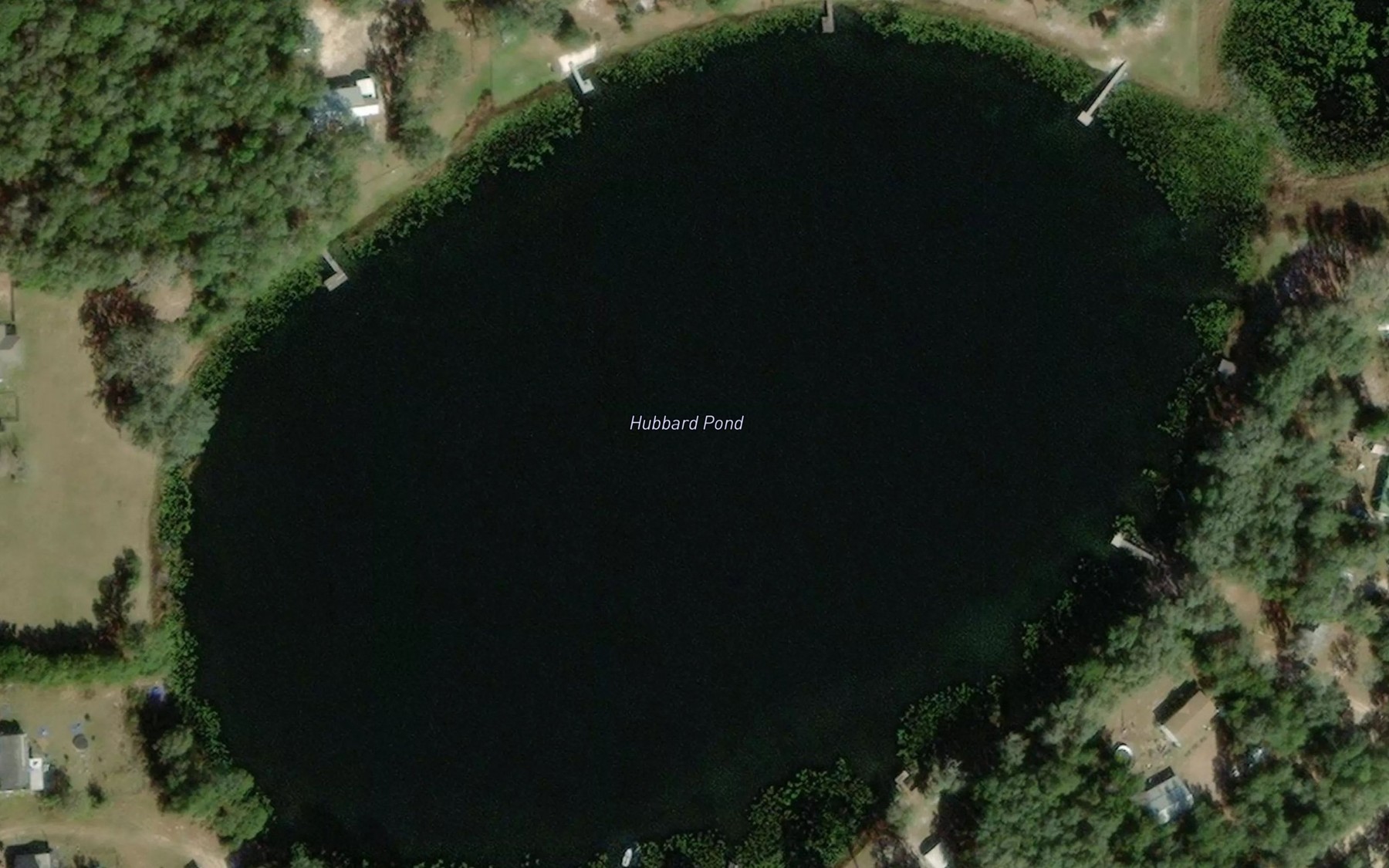 Satellite map of the Hubbard Pond