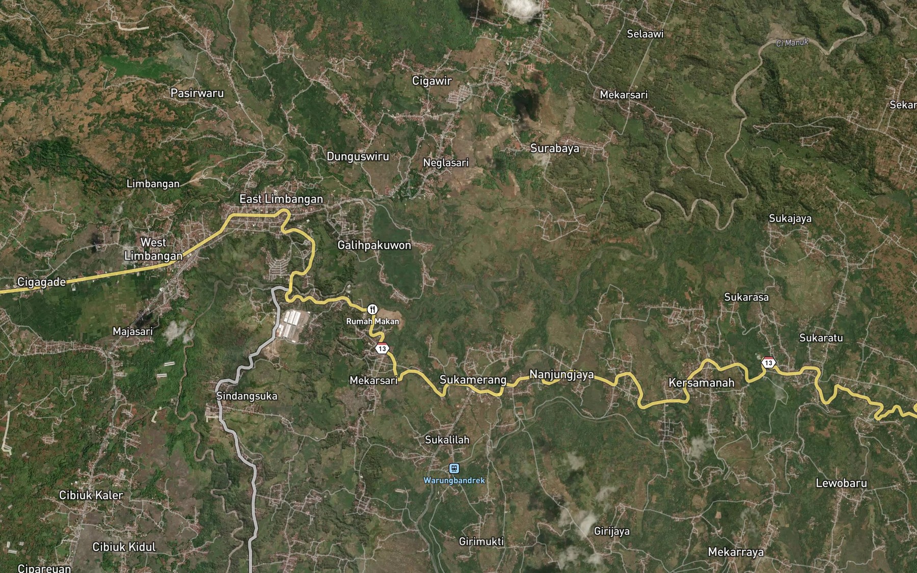 Satellite map of the Ci Pancar