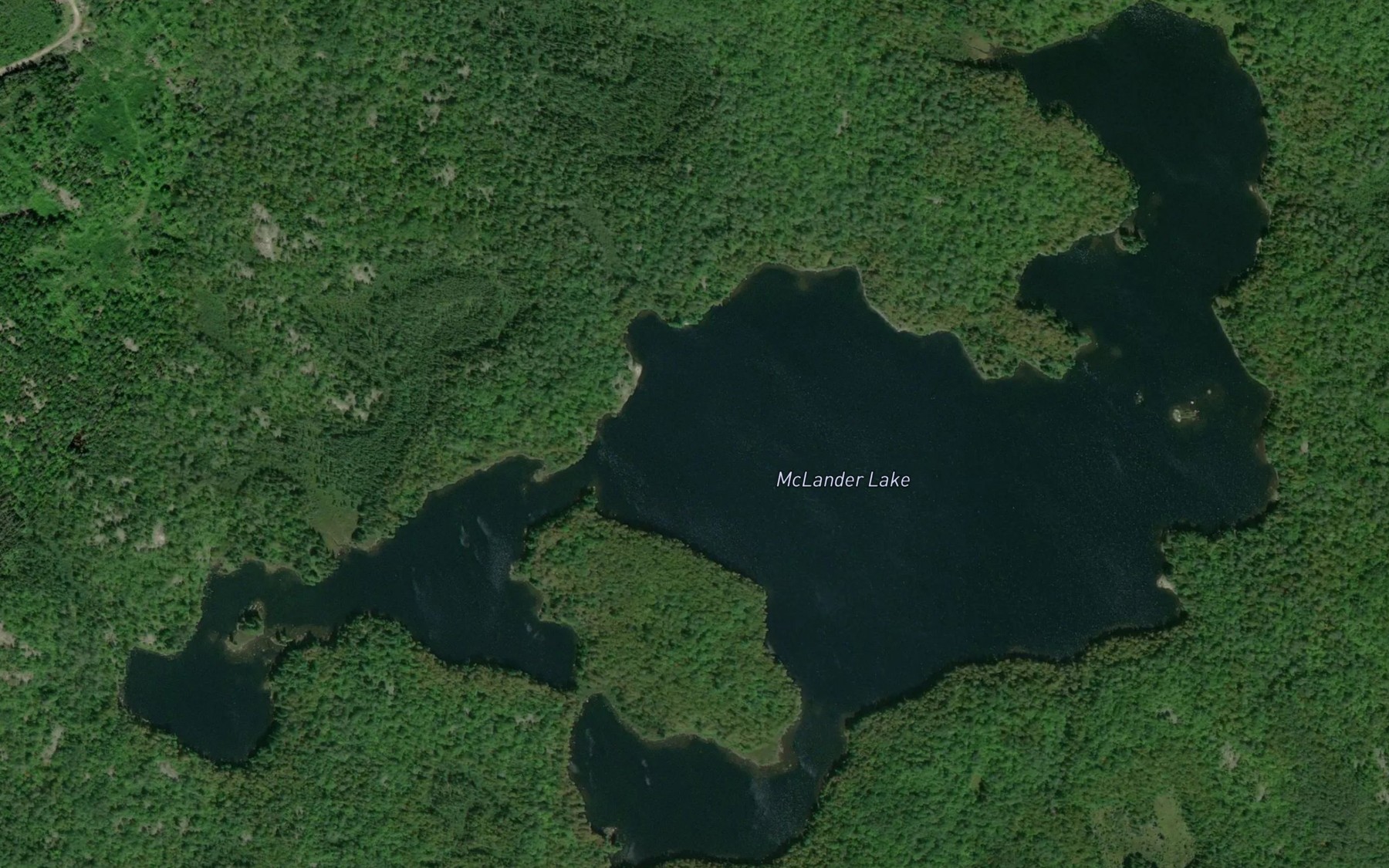Satellite map of the McLander Lake