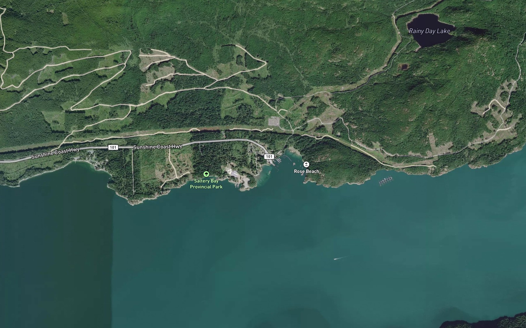 Satellite map of the Community Creek