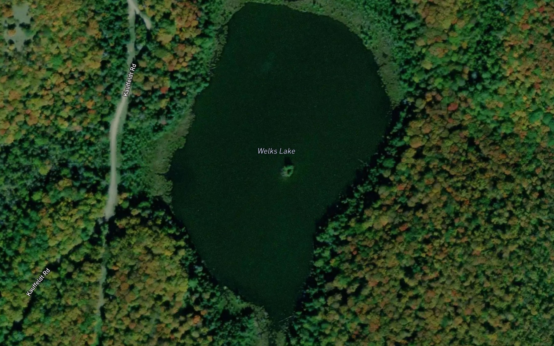 Satellite map of the Welks Lake
